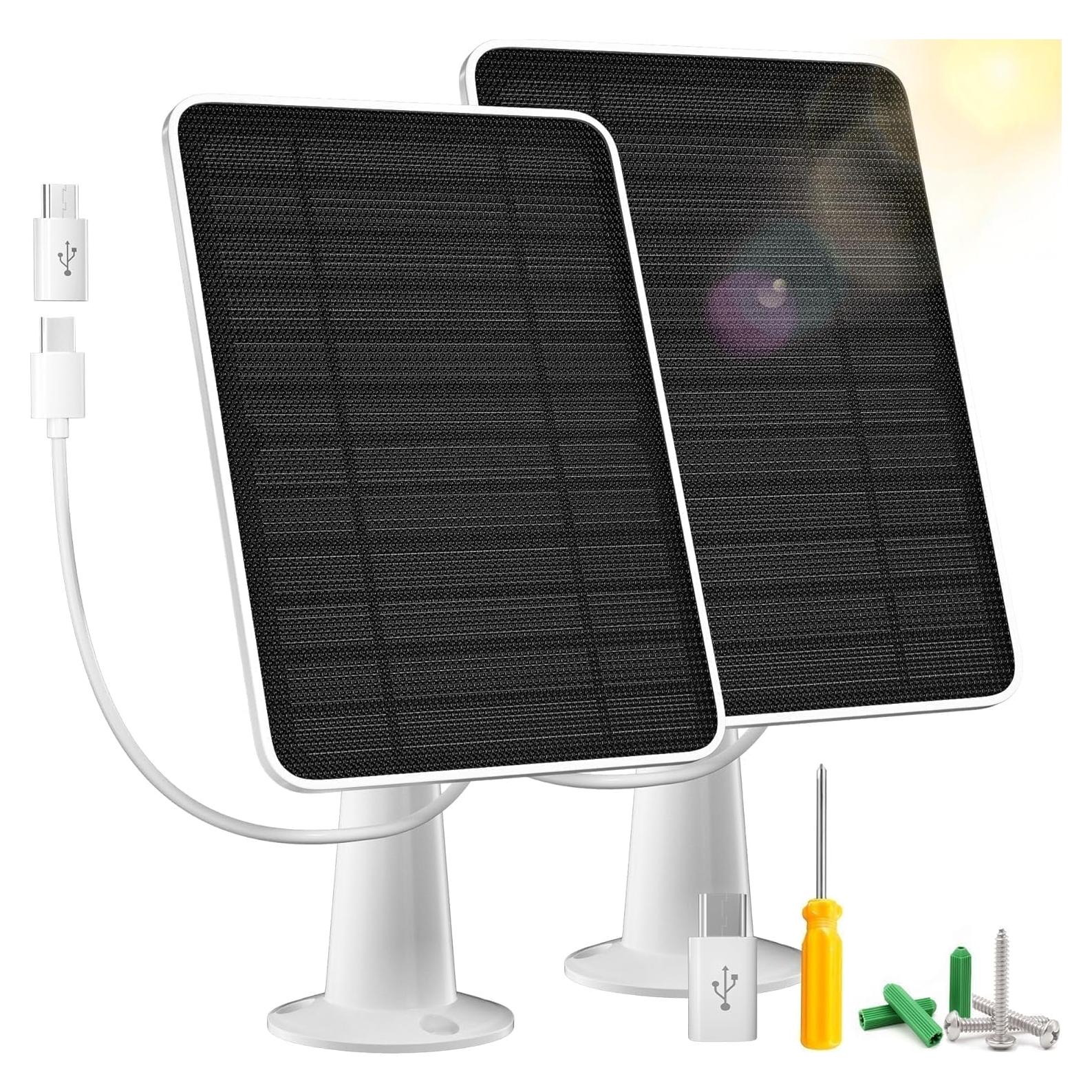 Paquete de 2 Cargadores Solares SW FUTURE para Arlo 2da Gen