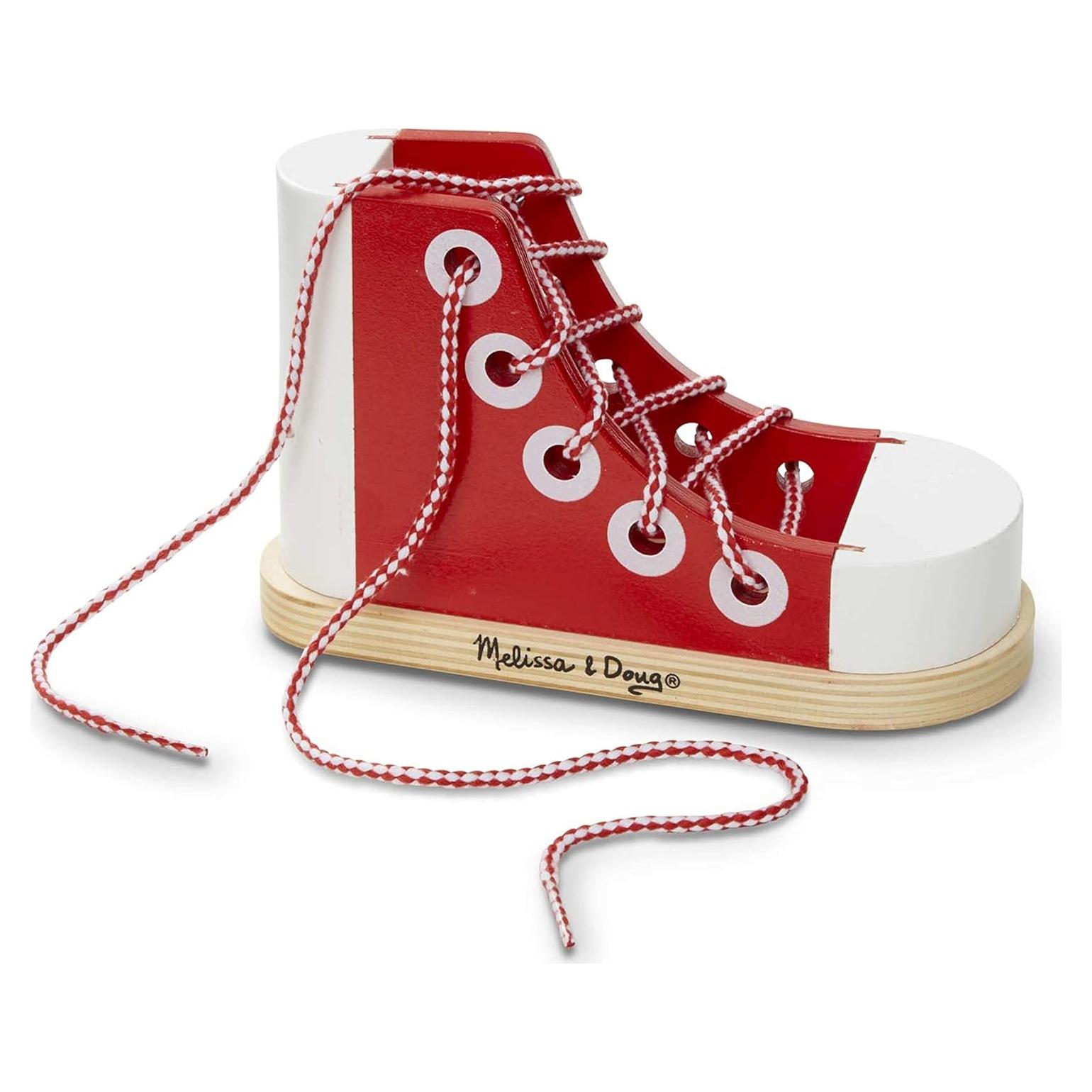 Zapatilla de Enhebrar de Madera Melissa & Doug - Juguete Educativo