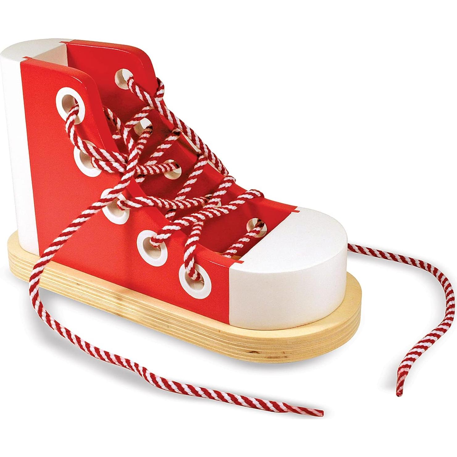 Zapatilla de Enhebrar de Madera Melissa & Doug - Juguete Educativo