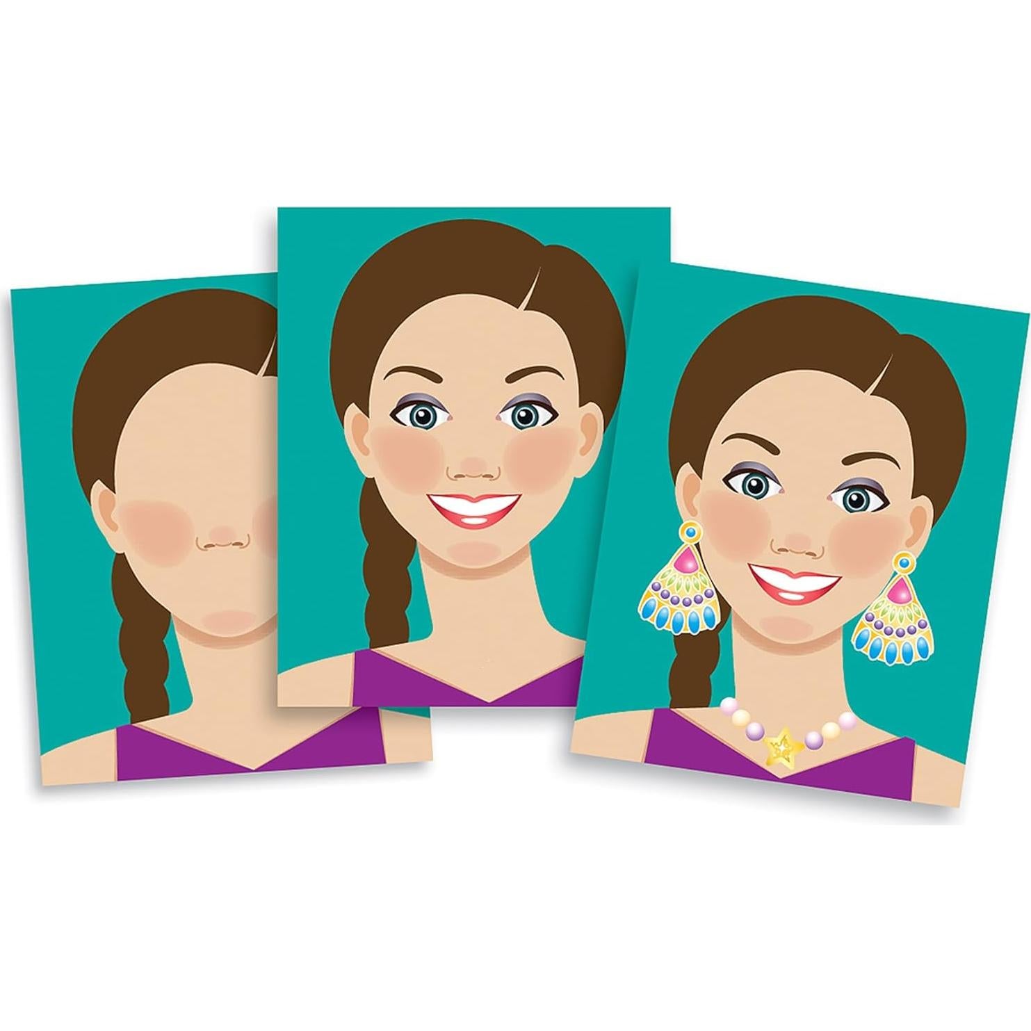 Almohadilla de Pegatinas Melissa & Doug - 20 Caras y 250 Accesorios