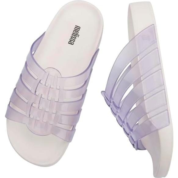 Sandalias Melissa Possession Slide Mujeres Blanco Transparente
