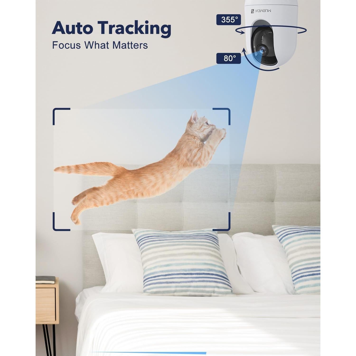 Cámara de Seguridad Interior MUBVIEW PK321-EU 2K WiFi 360°