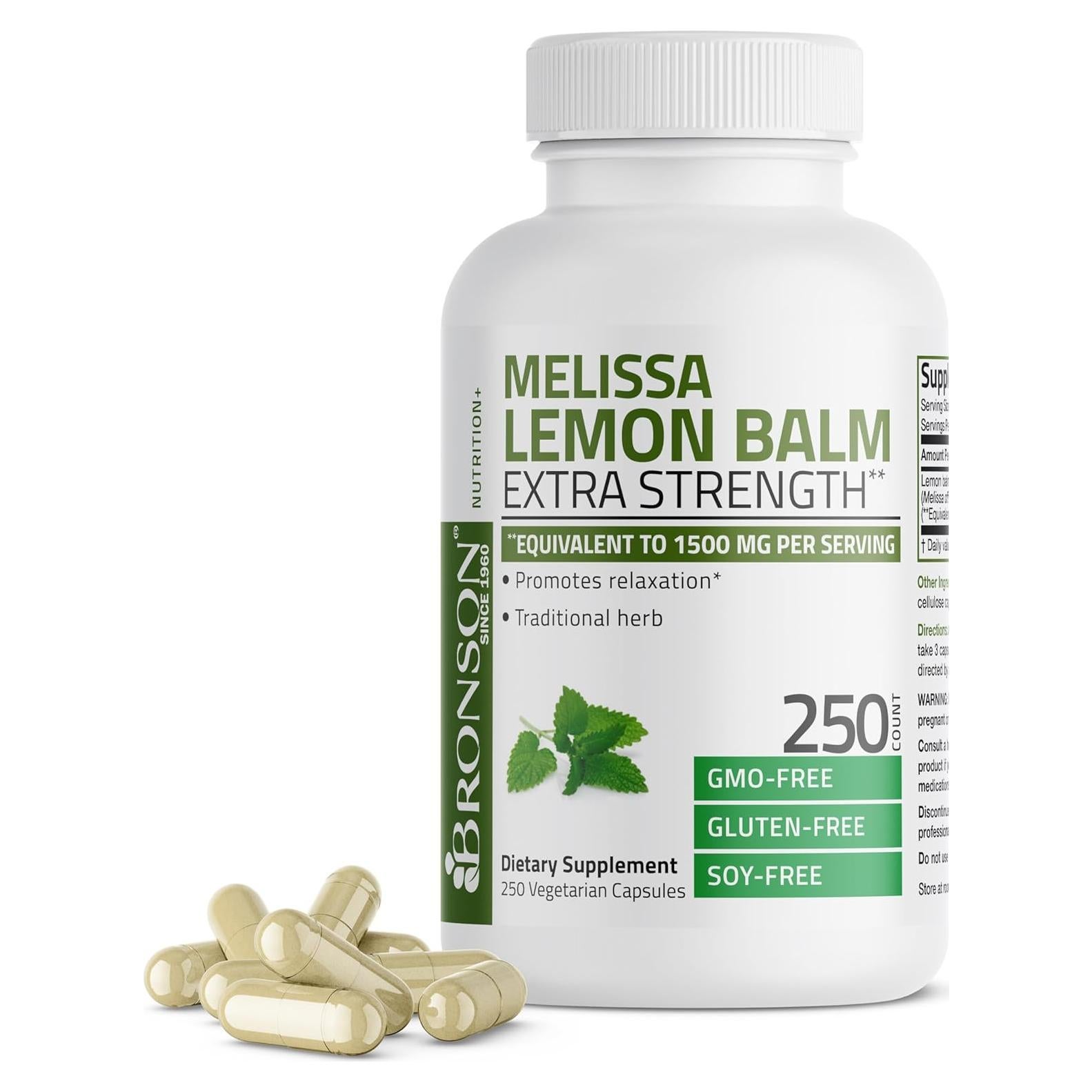 Bronson Bálamo de Limón Extra Fuerte 250 Cápsulas Veganas