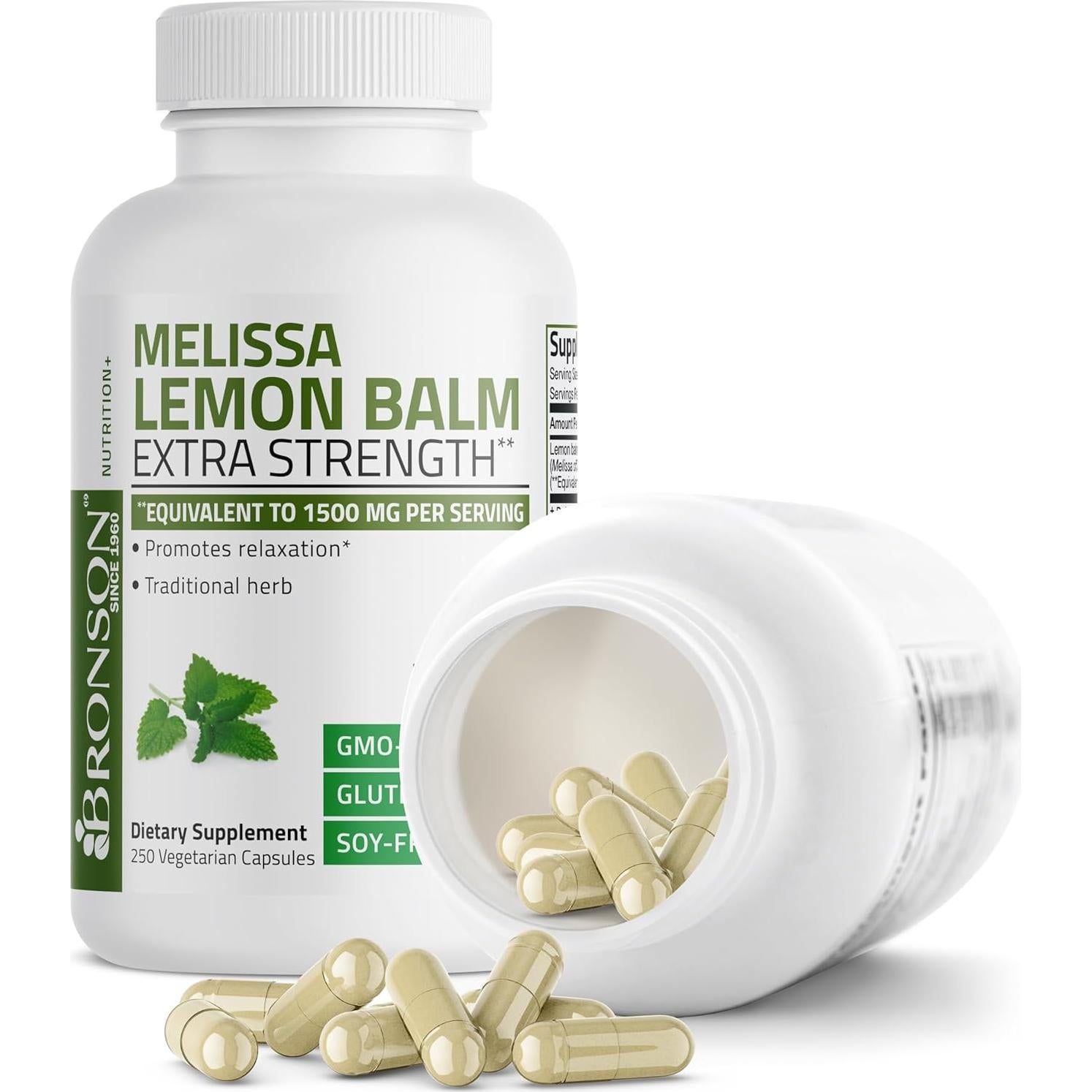 Bronson Bálamo de Limón Extra Fuerte 250 Cápsulas Veganas
