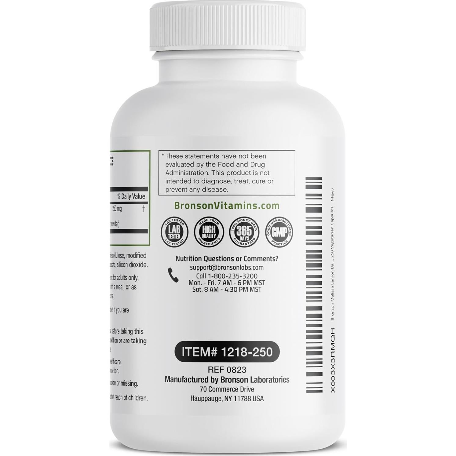 Bronson Bálamo de Limón Extra Fuerte 250 Cápsulas Veganas