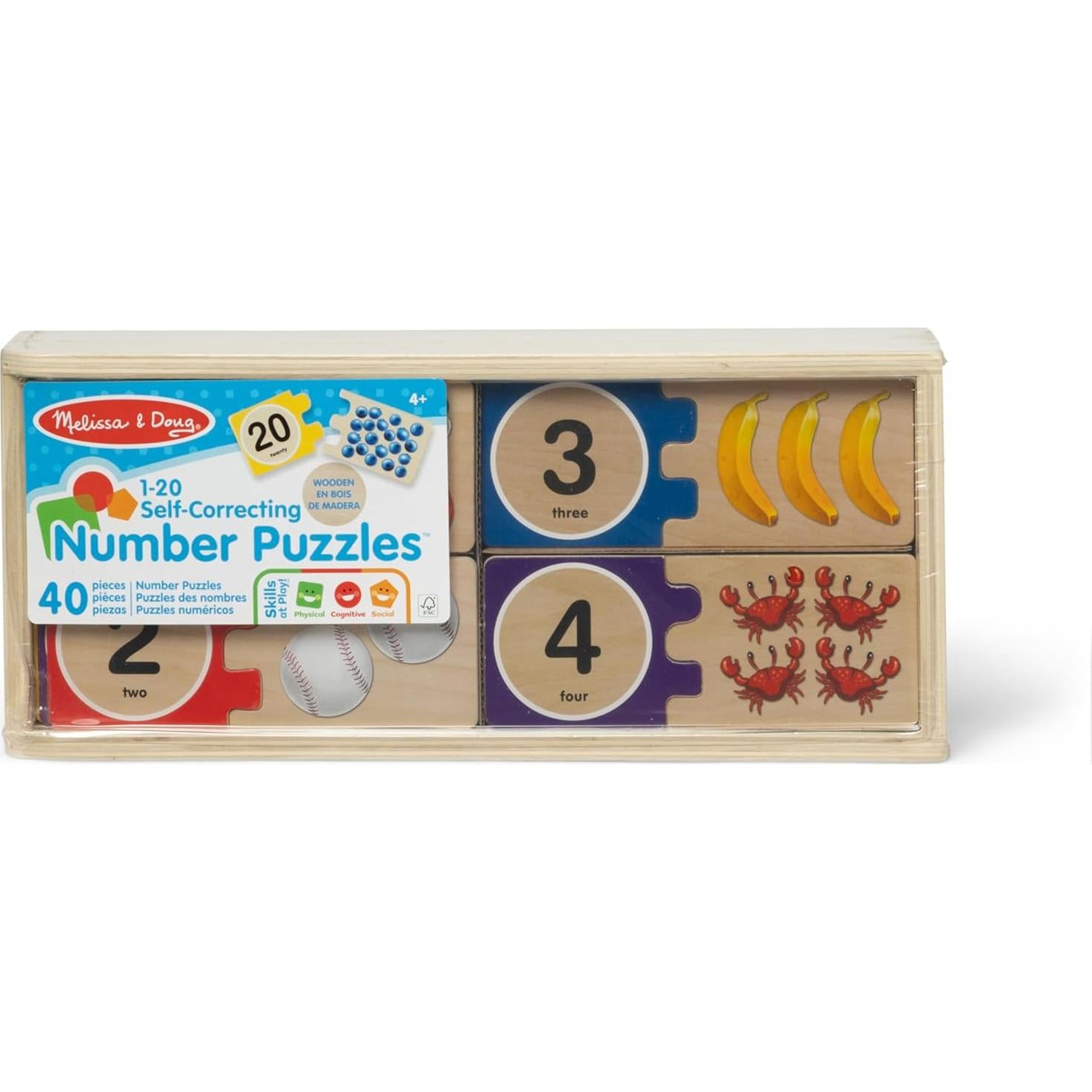 Rompecabezas de Números Melissa & Doug 40 Piezas Madera