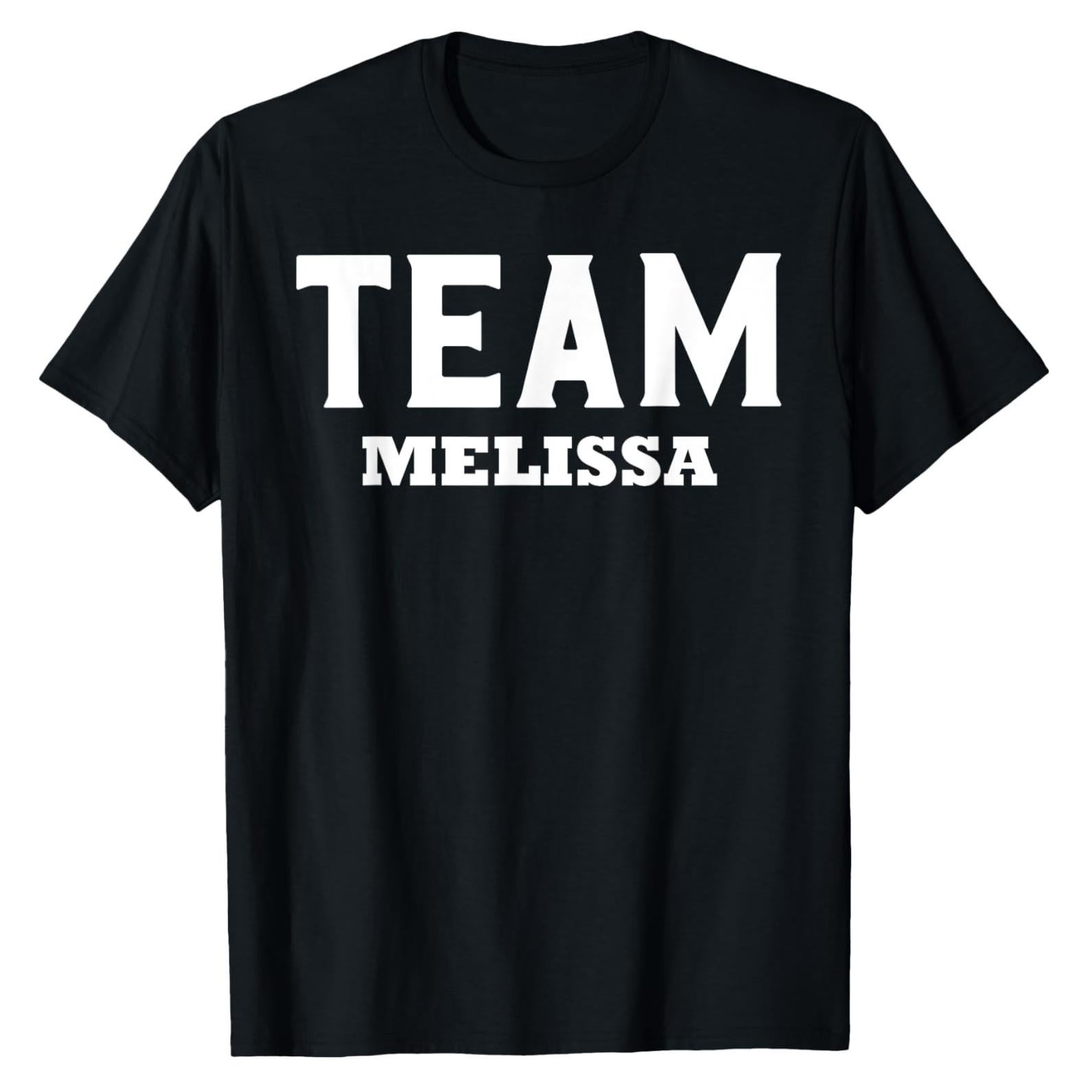 Camiseta de Apoyo Equipo MELISSA para Mujeres - Negro