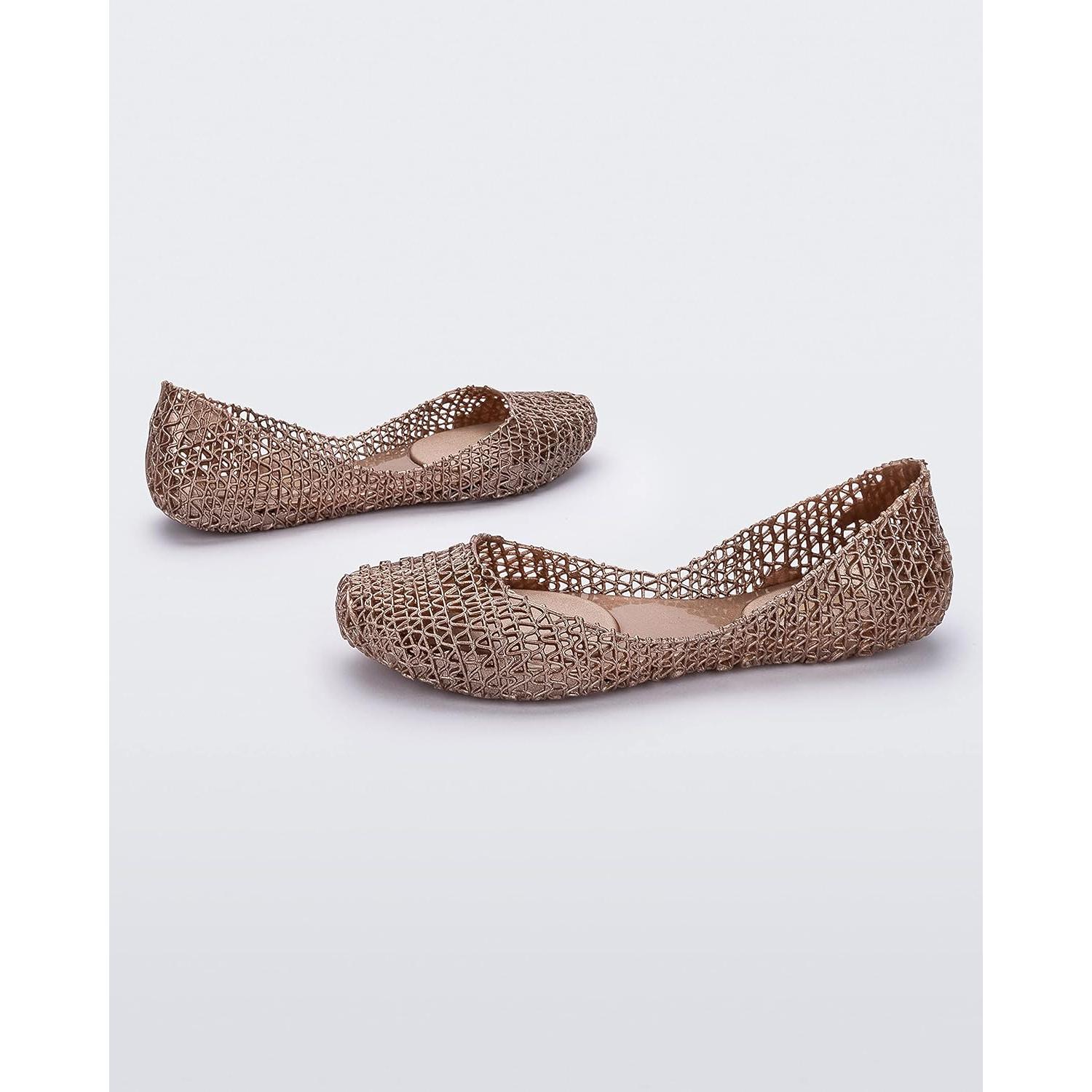 Zapatos Planos Melissa Campana Papel VII Rosa Metálico