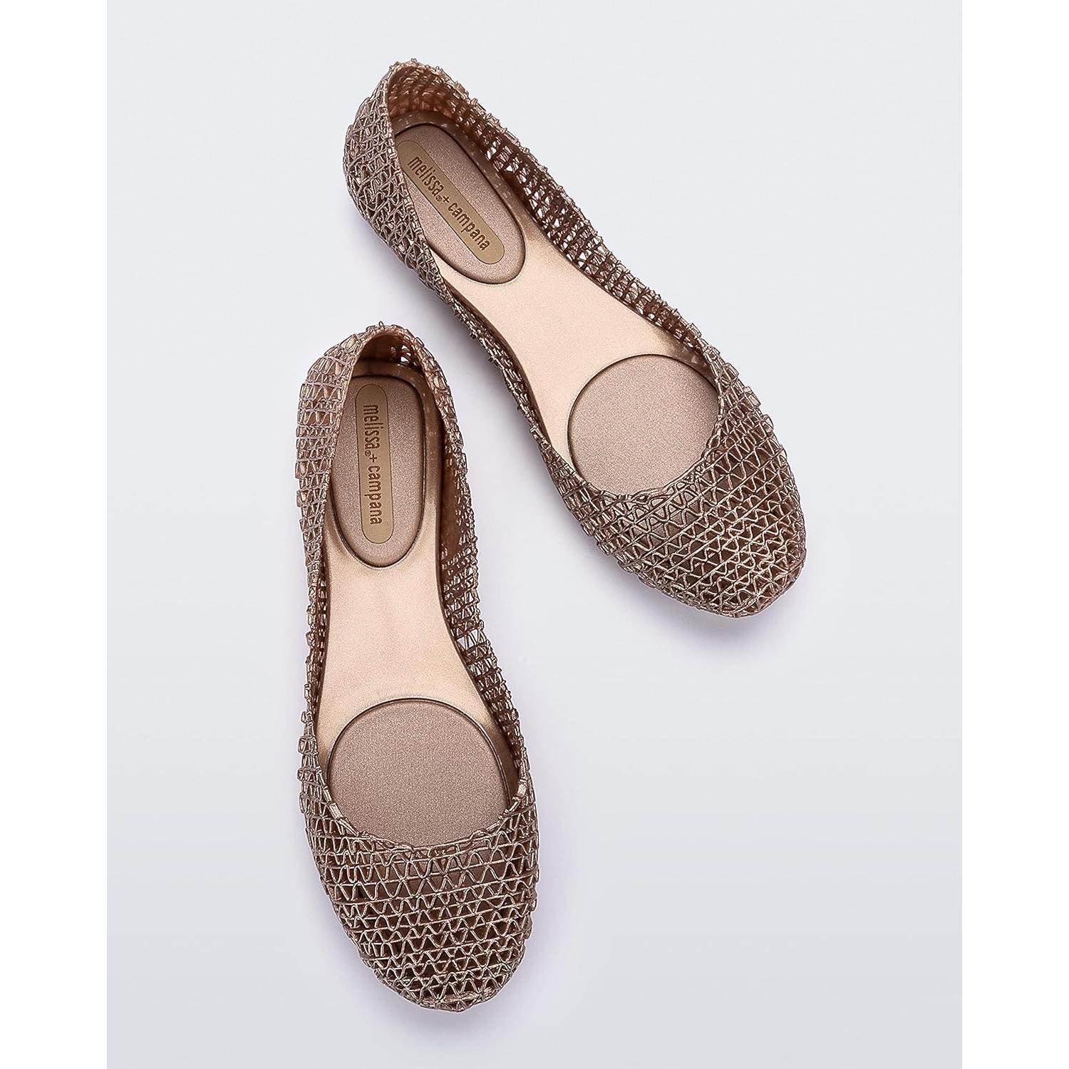 Zapatos Planos Melissa Campana Papel VII Rosa Metálico