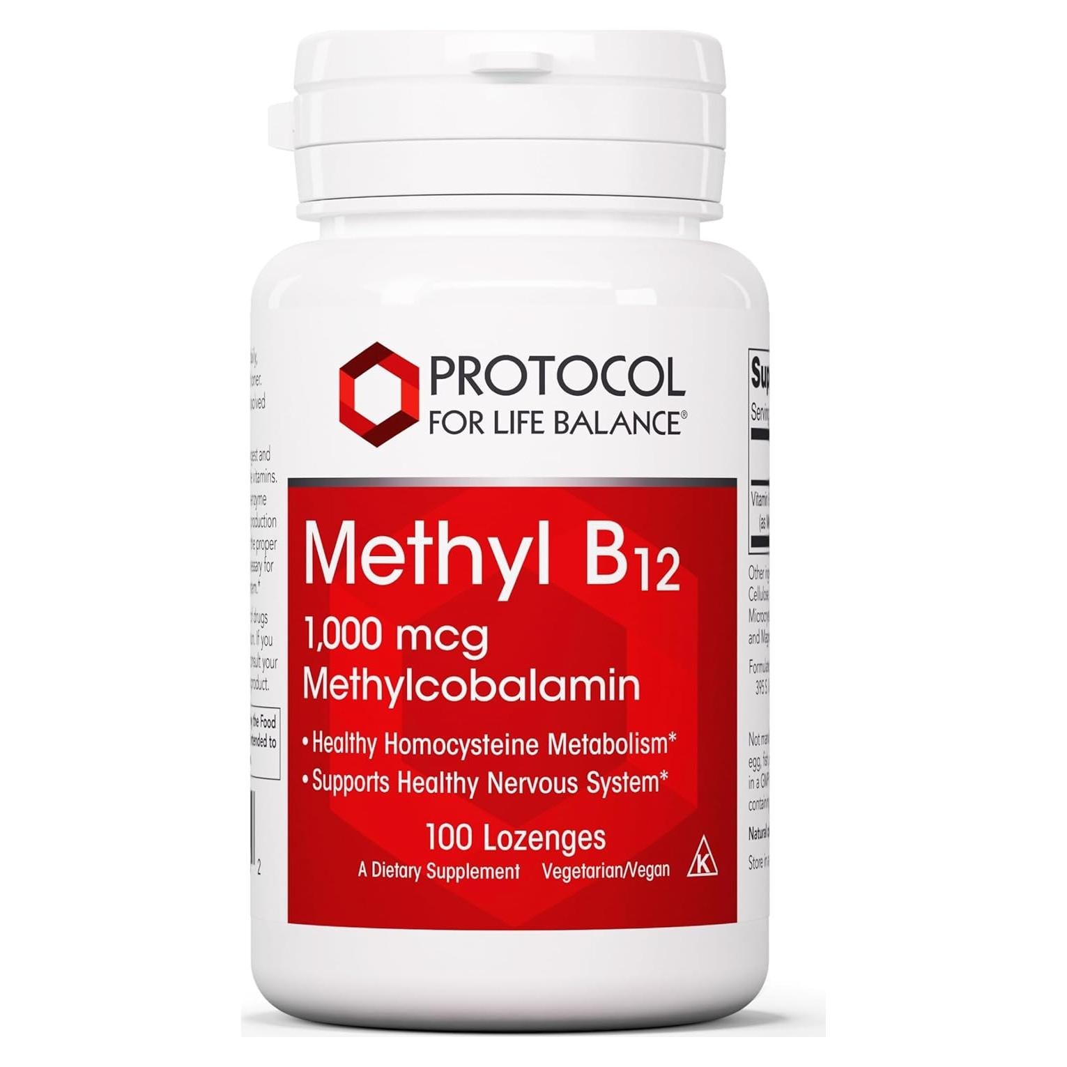 Vitamina B12 Methyl B12 1000mcg Protocolo Vida 100 Pastillas
