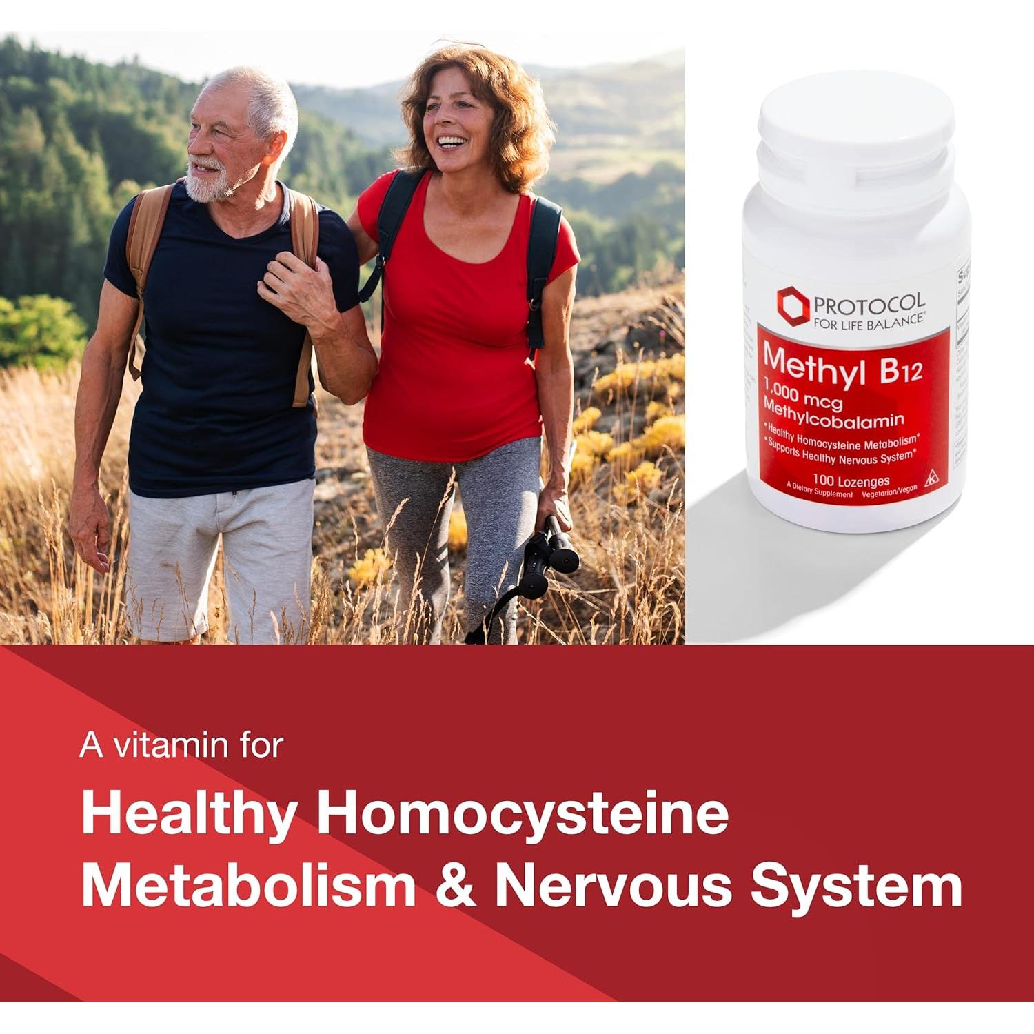 Vitamina B12 Methyl B12 1000mcg Protocolo Vida 100 Pastillas