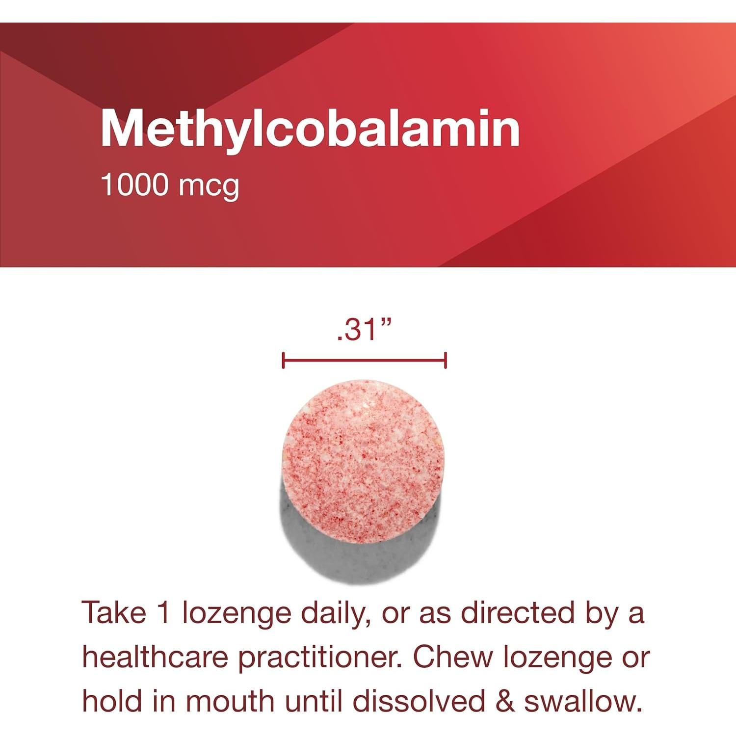 Vitamina B12 Methyl B12 1000mcg Protocolo Vida 100 Pastillas