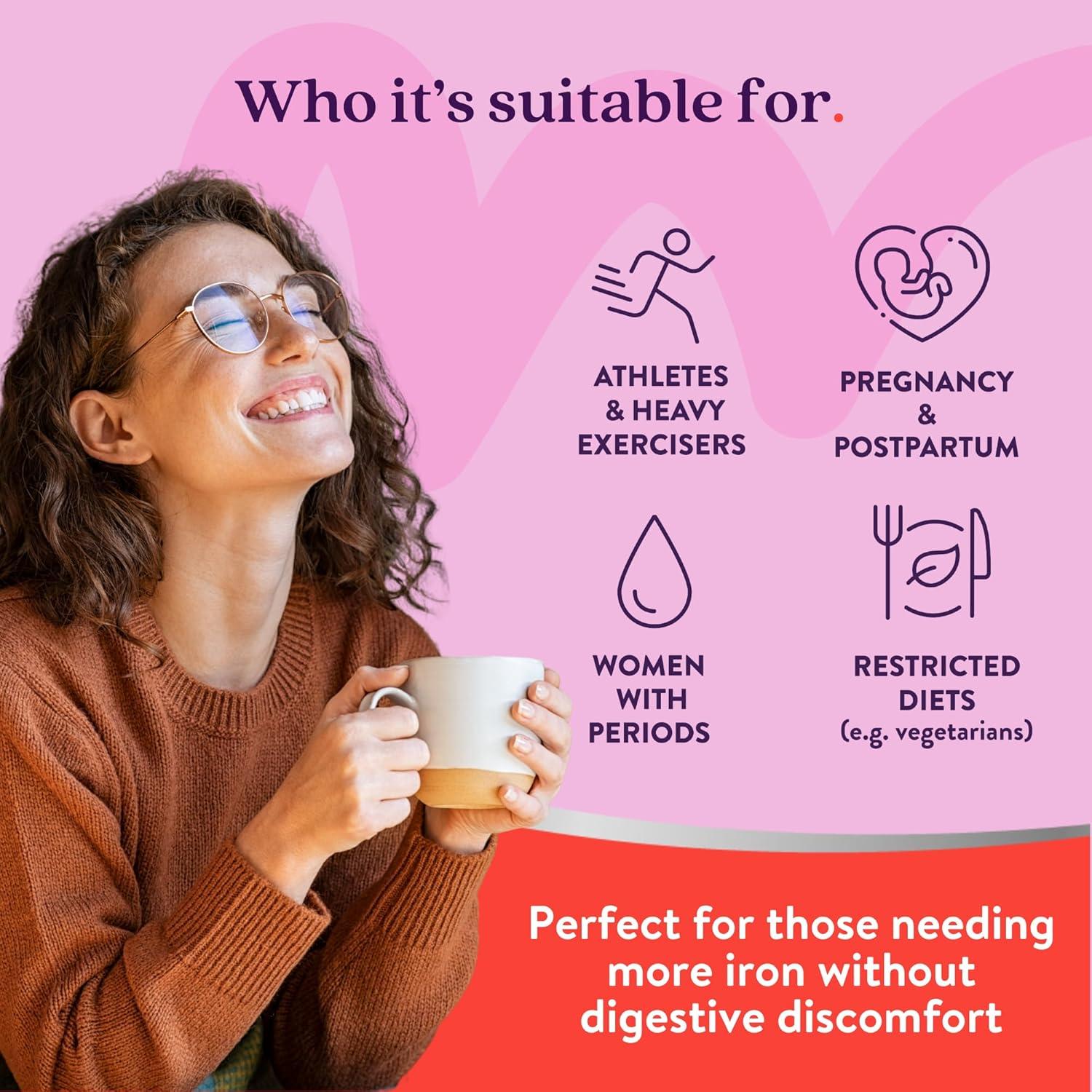 Suplemento de Hierro Activo 25mg + Multivitaminas Mujeres - 60 Cápsulas