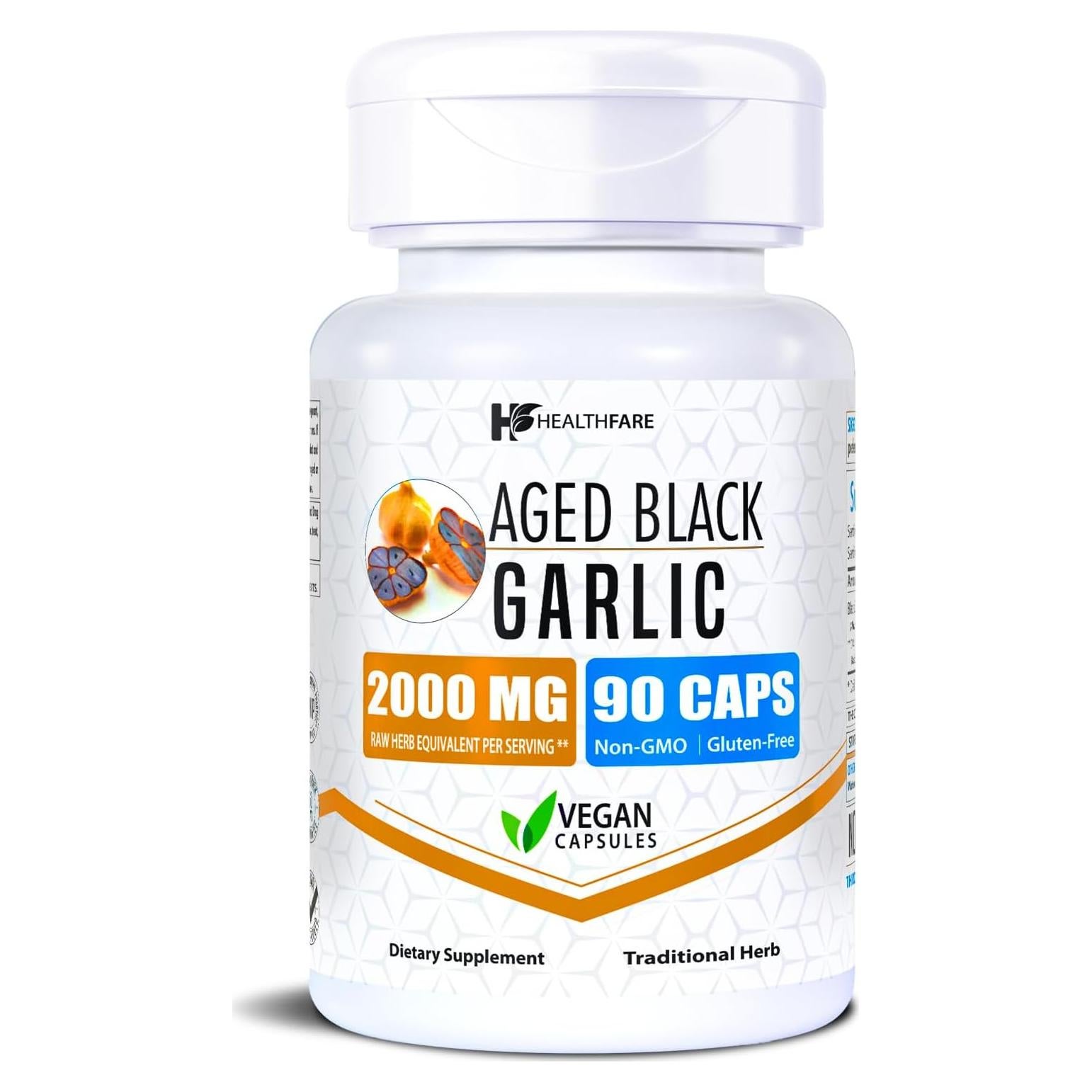 Cápsulas de Ajo Negro Envejecido 2000 mg HealthFare | 90 Veganas