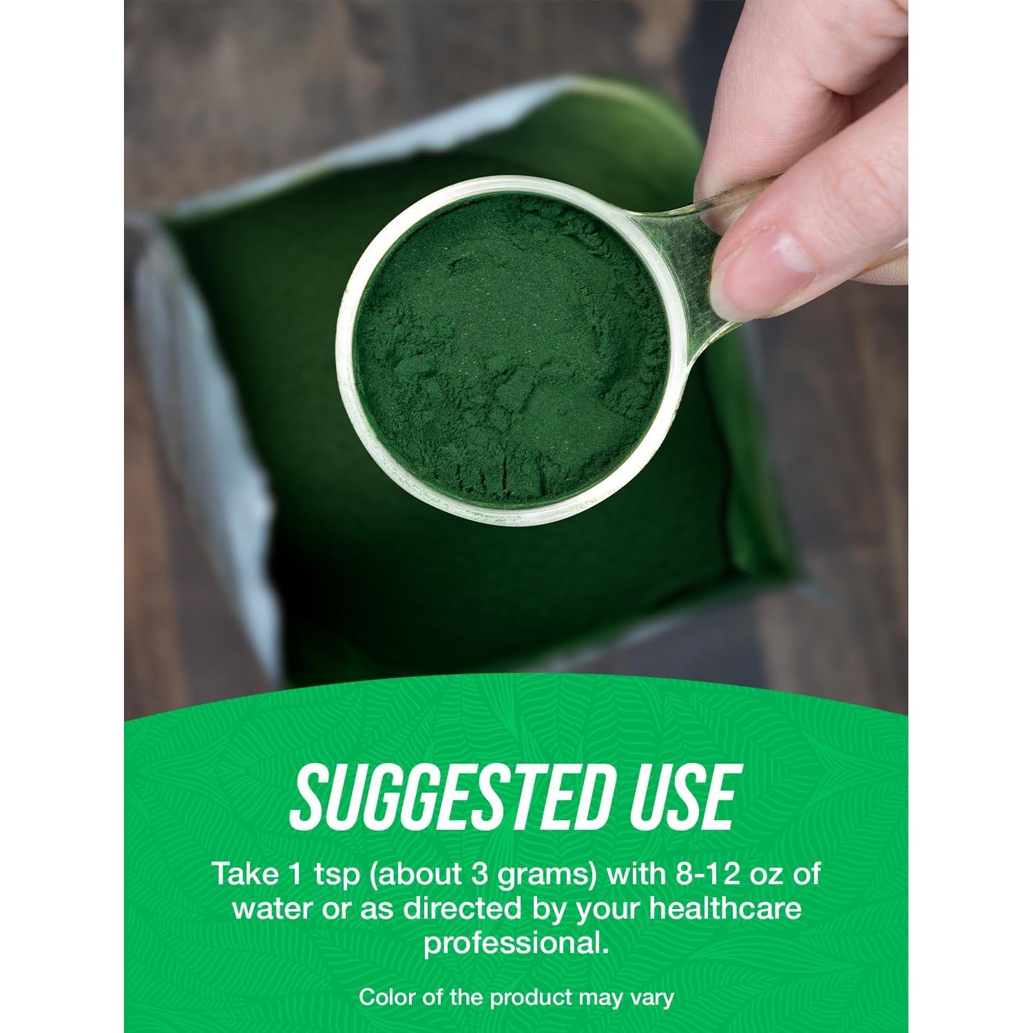 Polvo de Espirulina Orgánica BulkSupplements 100g - Superalimento Vegano