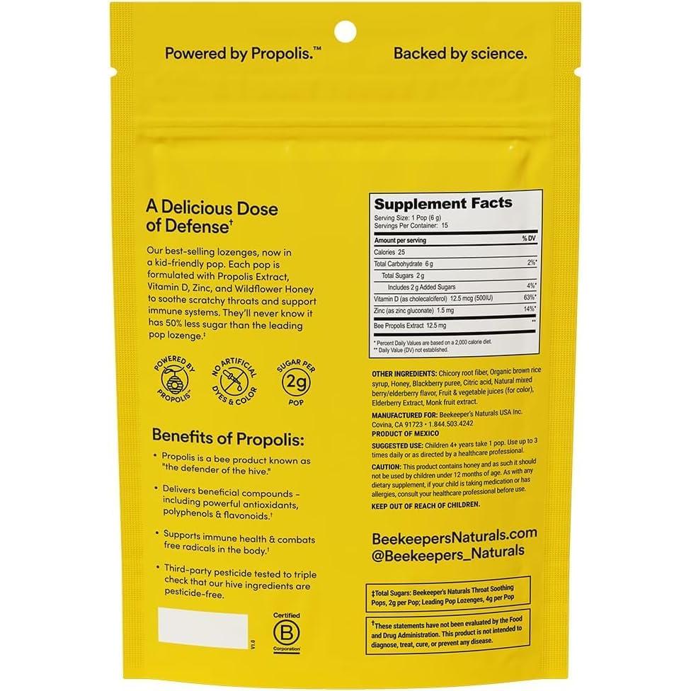 Chupetines Calmantes para Niños Beekeeper's Naturals 15 ct