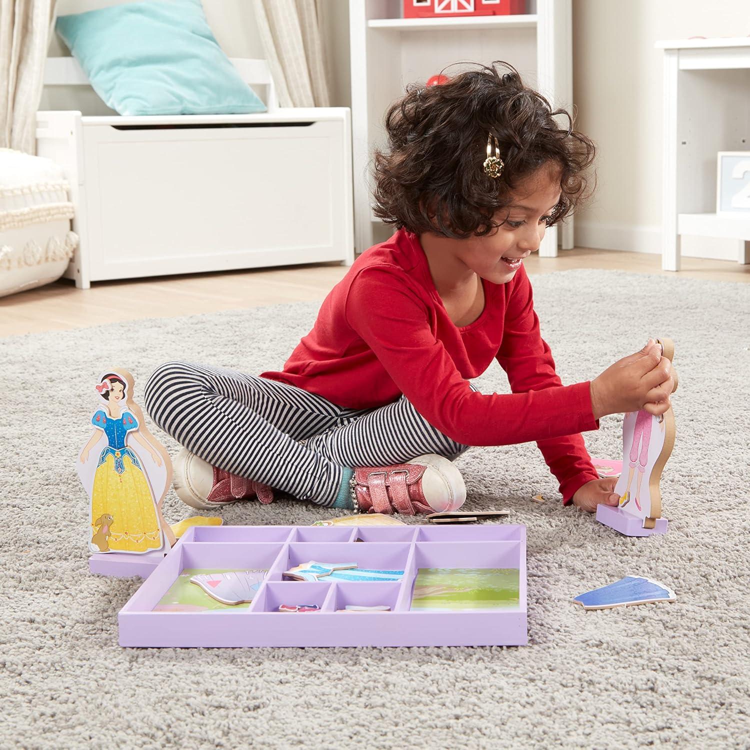 Muñeca Magnética Melissa & Doug Bella y Blancanieves 40+ Piezas