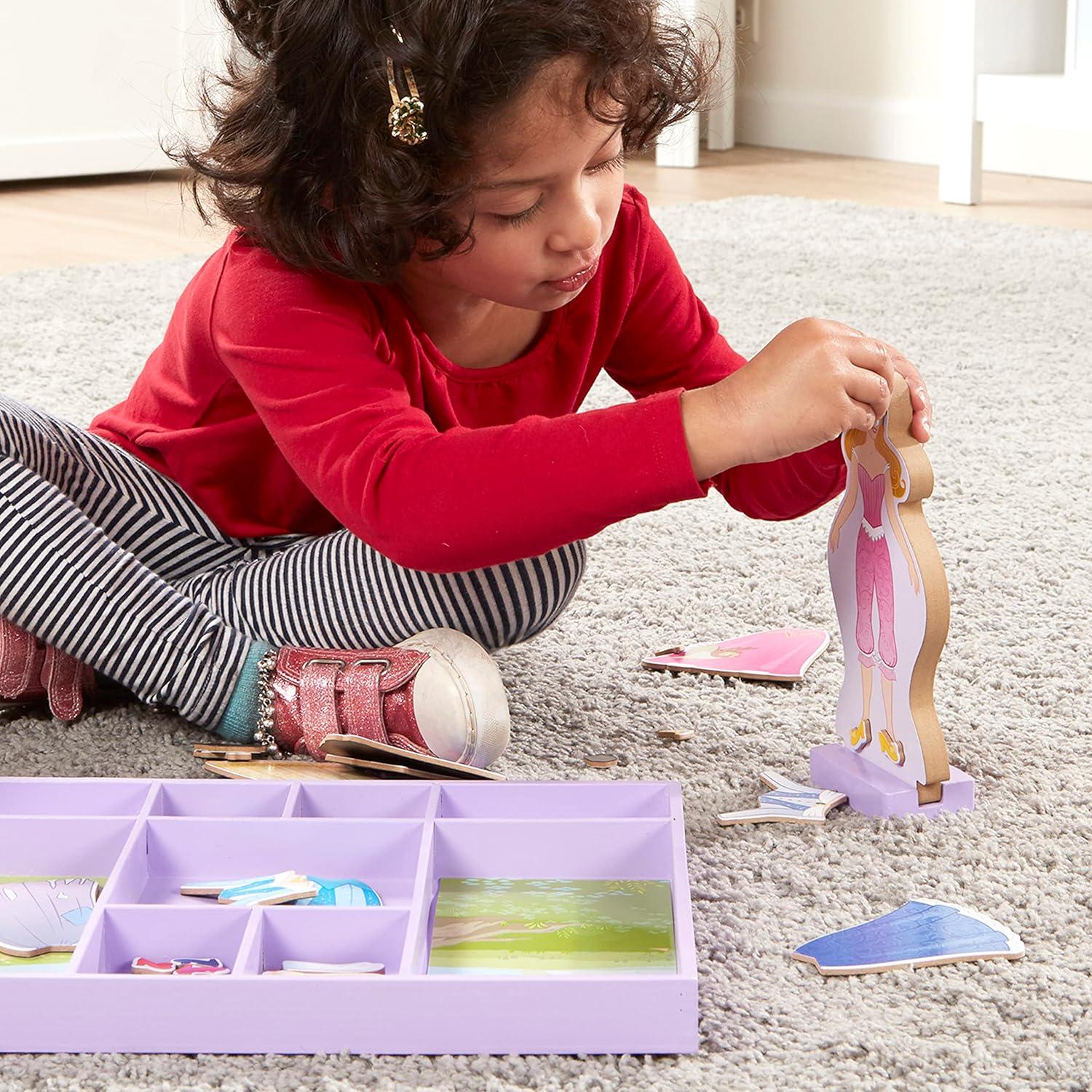 Muñeca Magnética Melissa & Doug Bella y Blancanieves 40+ Piezas