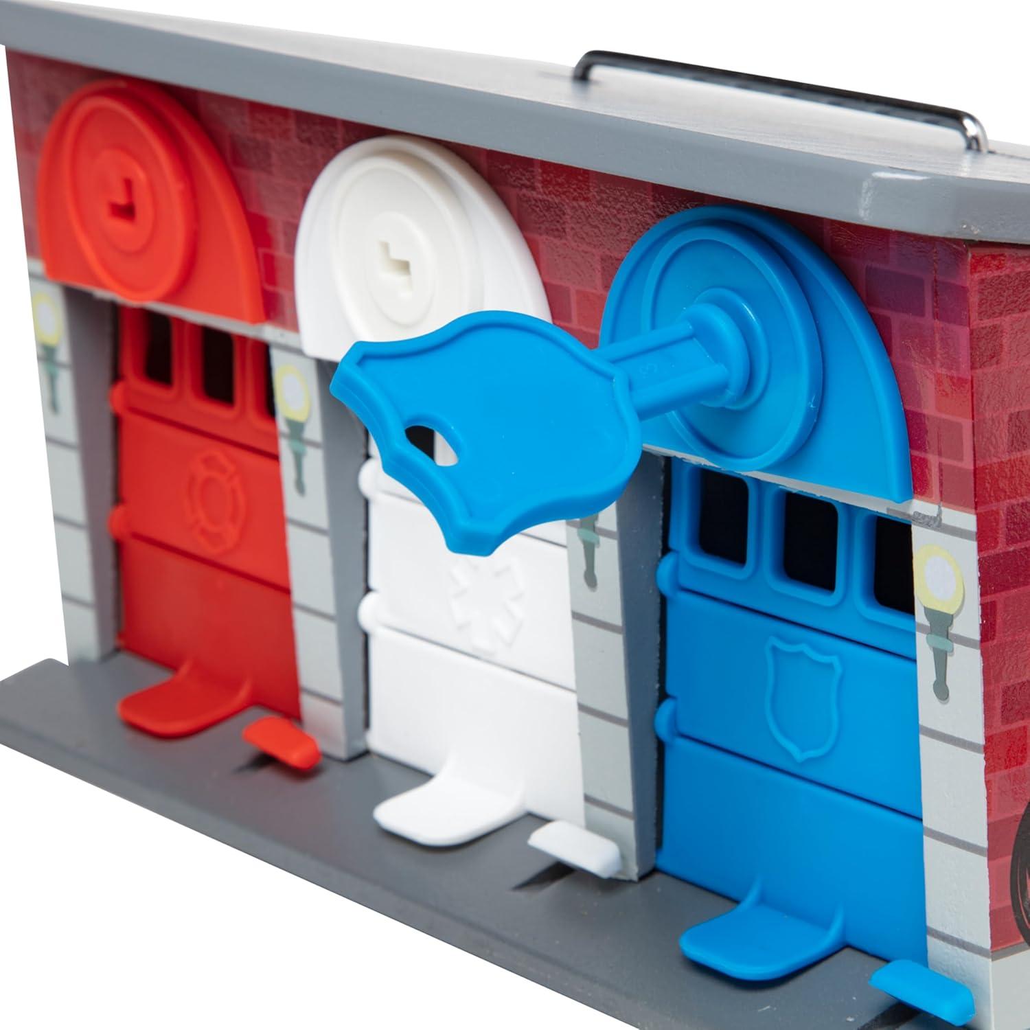 Melissa & Doug Garaje de Madera con Vehículos de Rescate