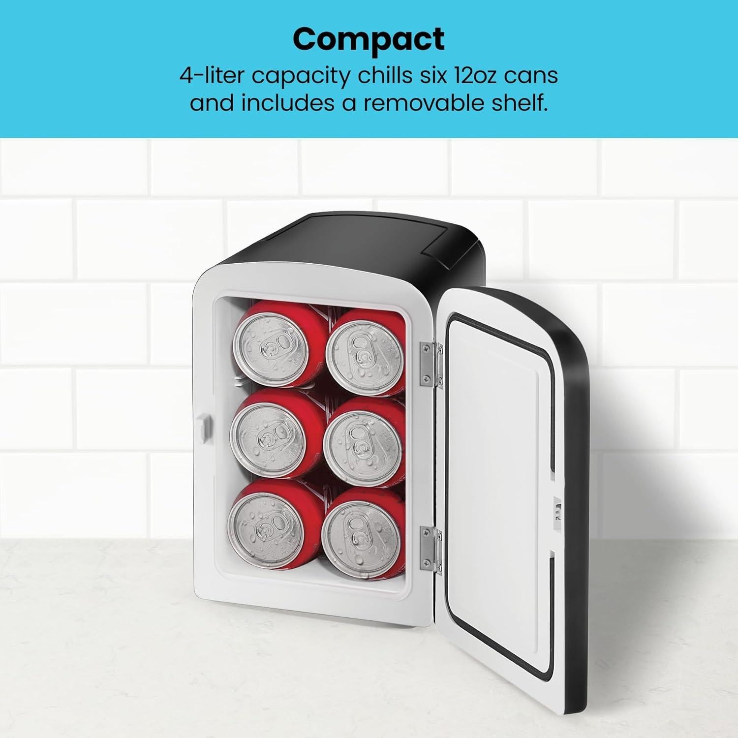 Mini Nevera Iceman RJ48, 4L, Enfría y Calienta, Negro