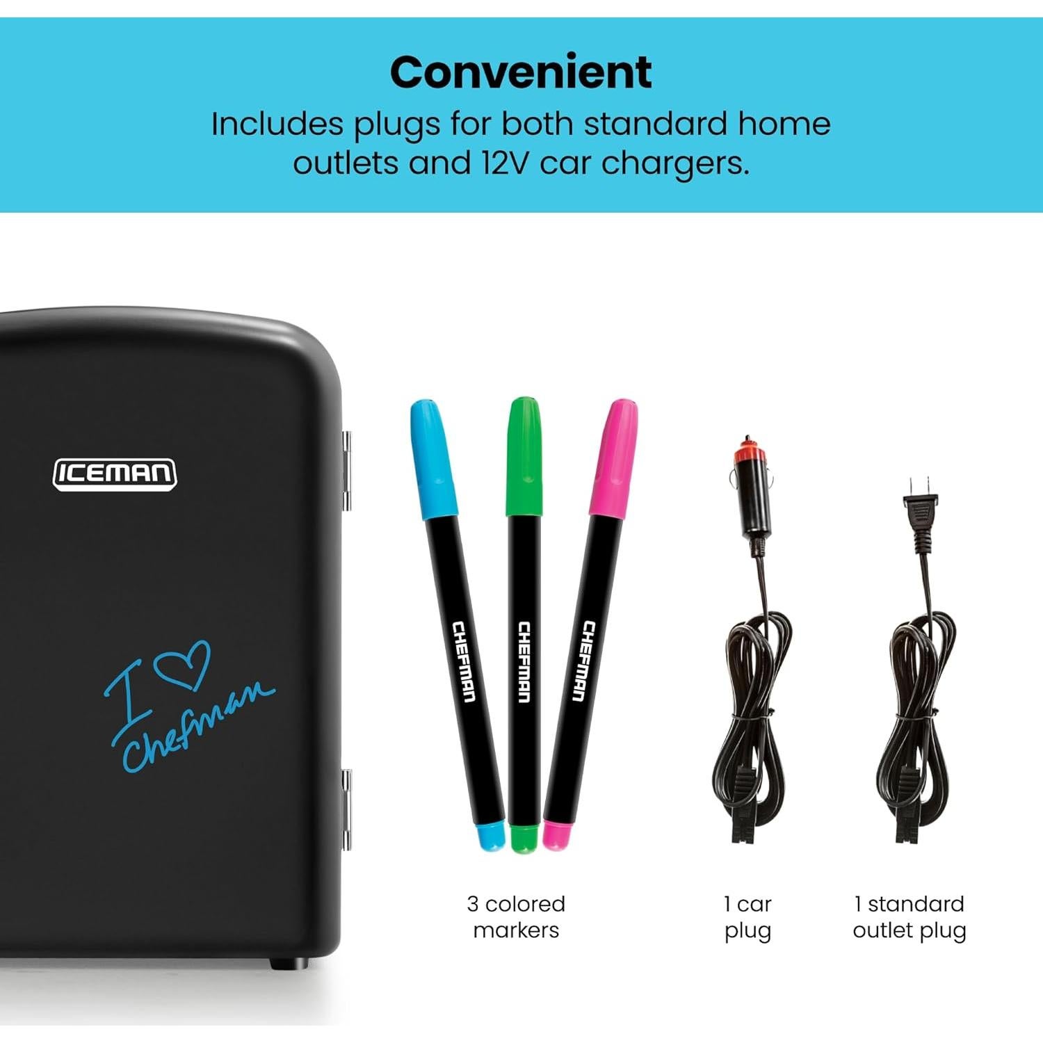 Mini Nevera Iceman RJ48, 4L, Enfría y Calienta, Negro