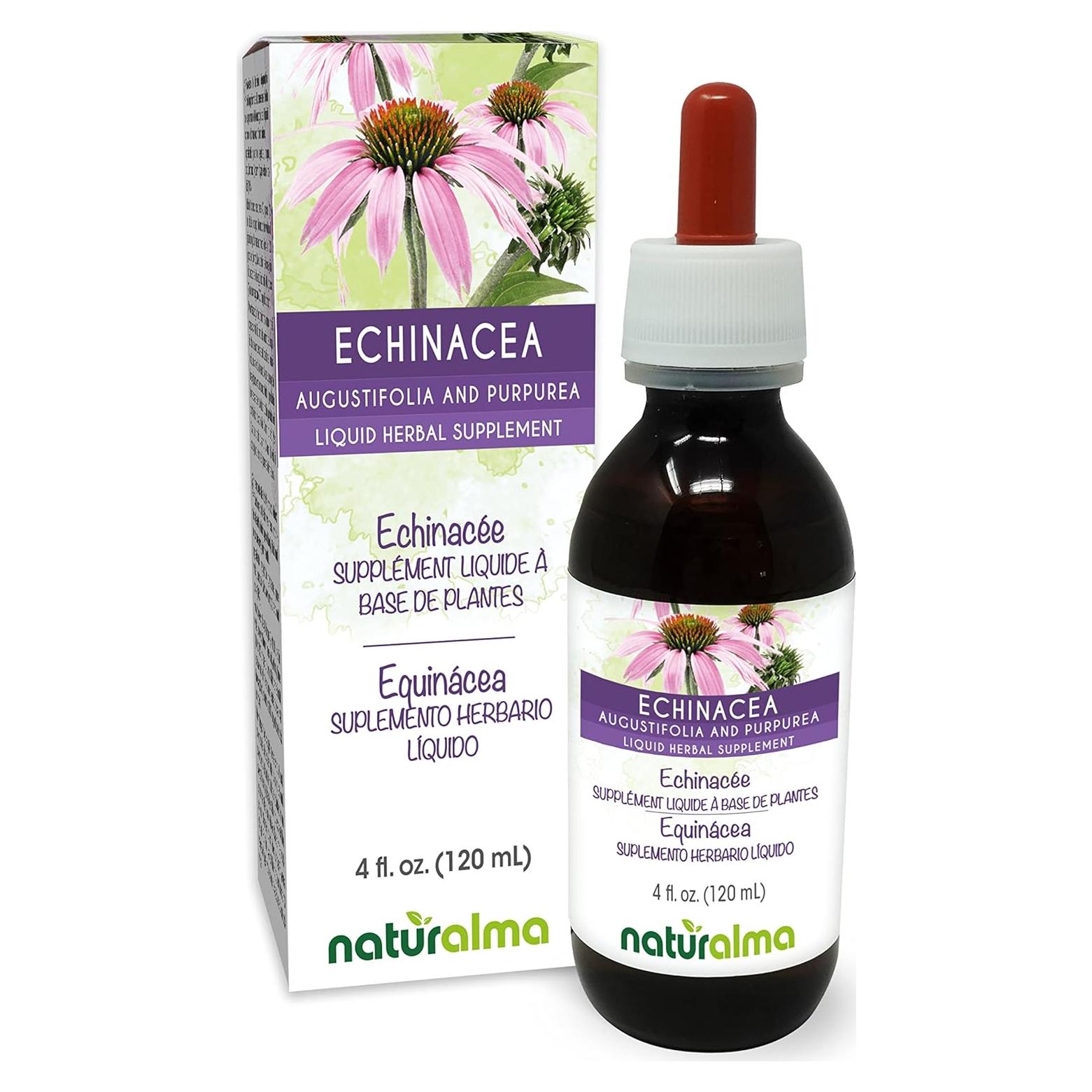 Tintura de Echinacea Naturalma 118 ml - Suplemento Herbal Vegano