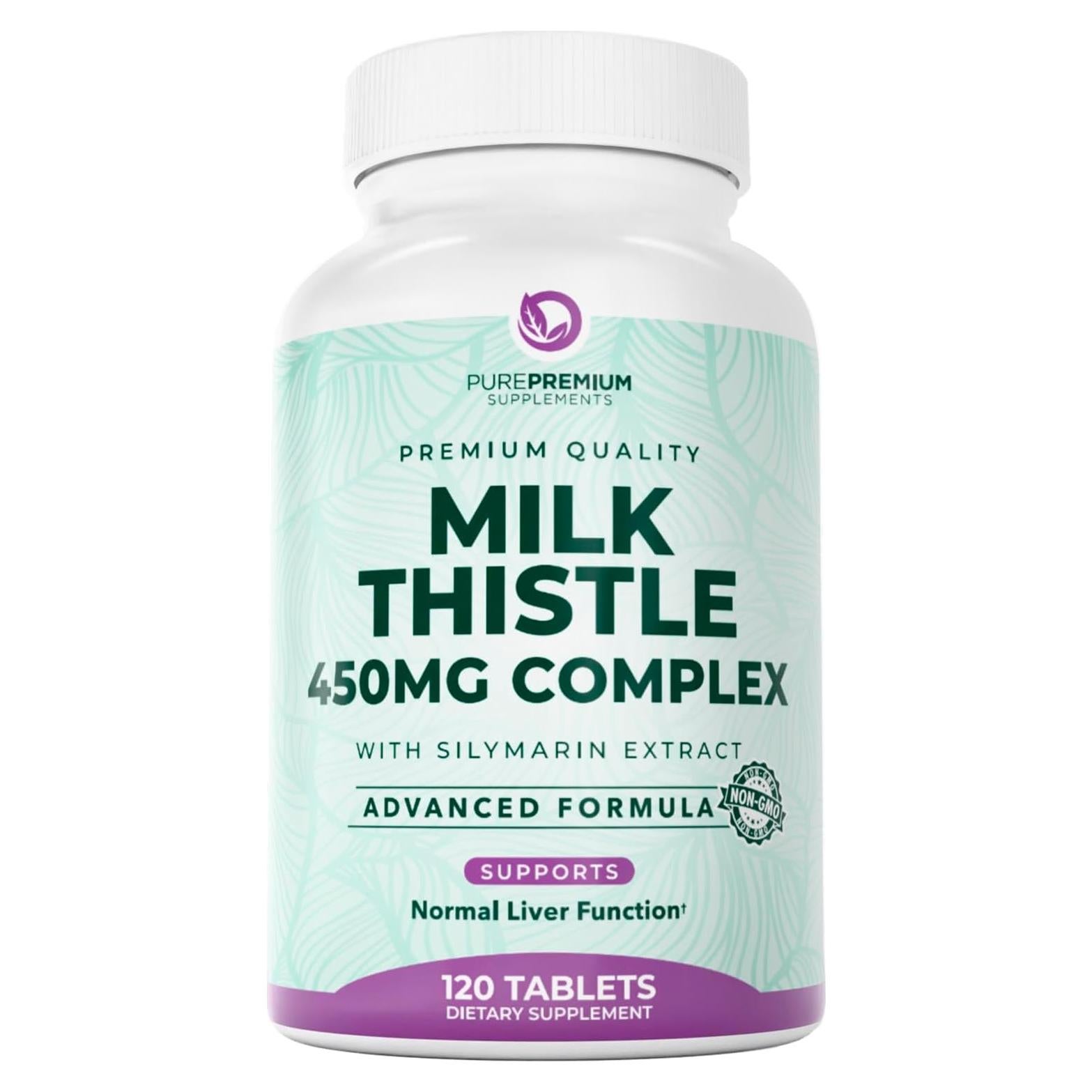 Suplemento Hepático Cardo Mariano PurePremium 450mg - 120 Tabletas