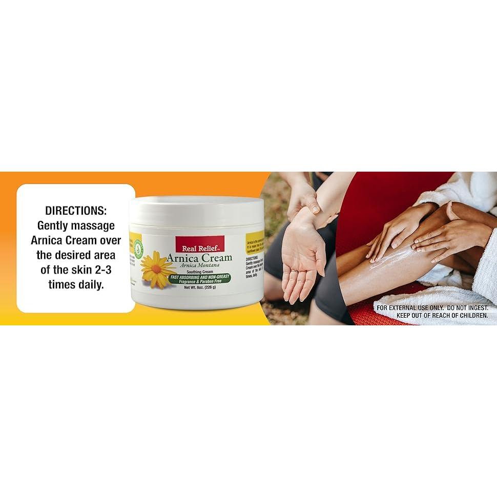 Crema de Árnica Real Relief 113.4 g - Calmante y No Grasosa