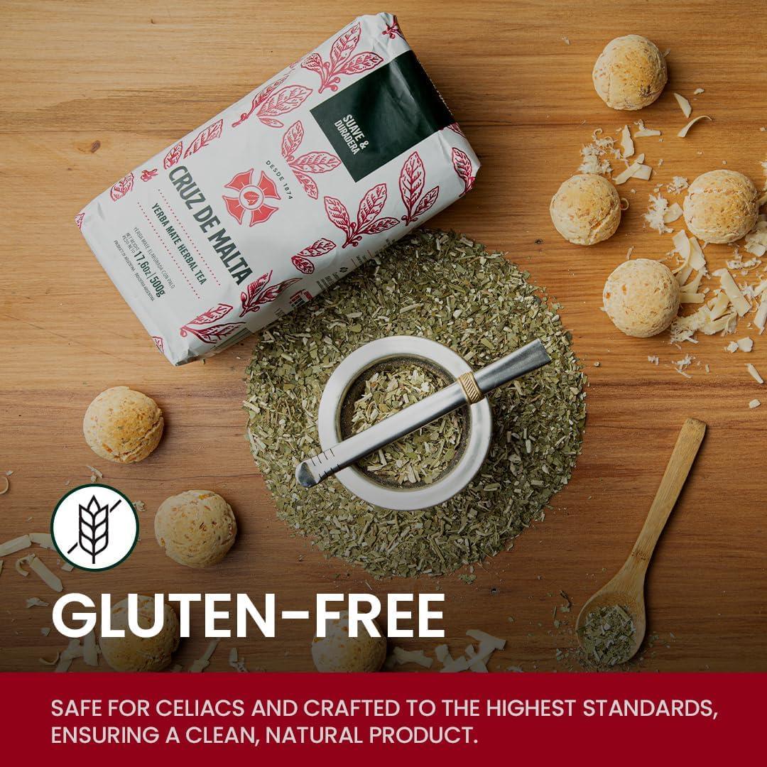 Yerba Mate Cruz de Malta 500g Hoja Suelta Sabor Suave Sin Gluten