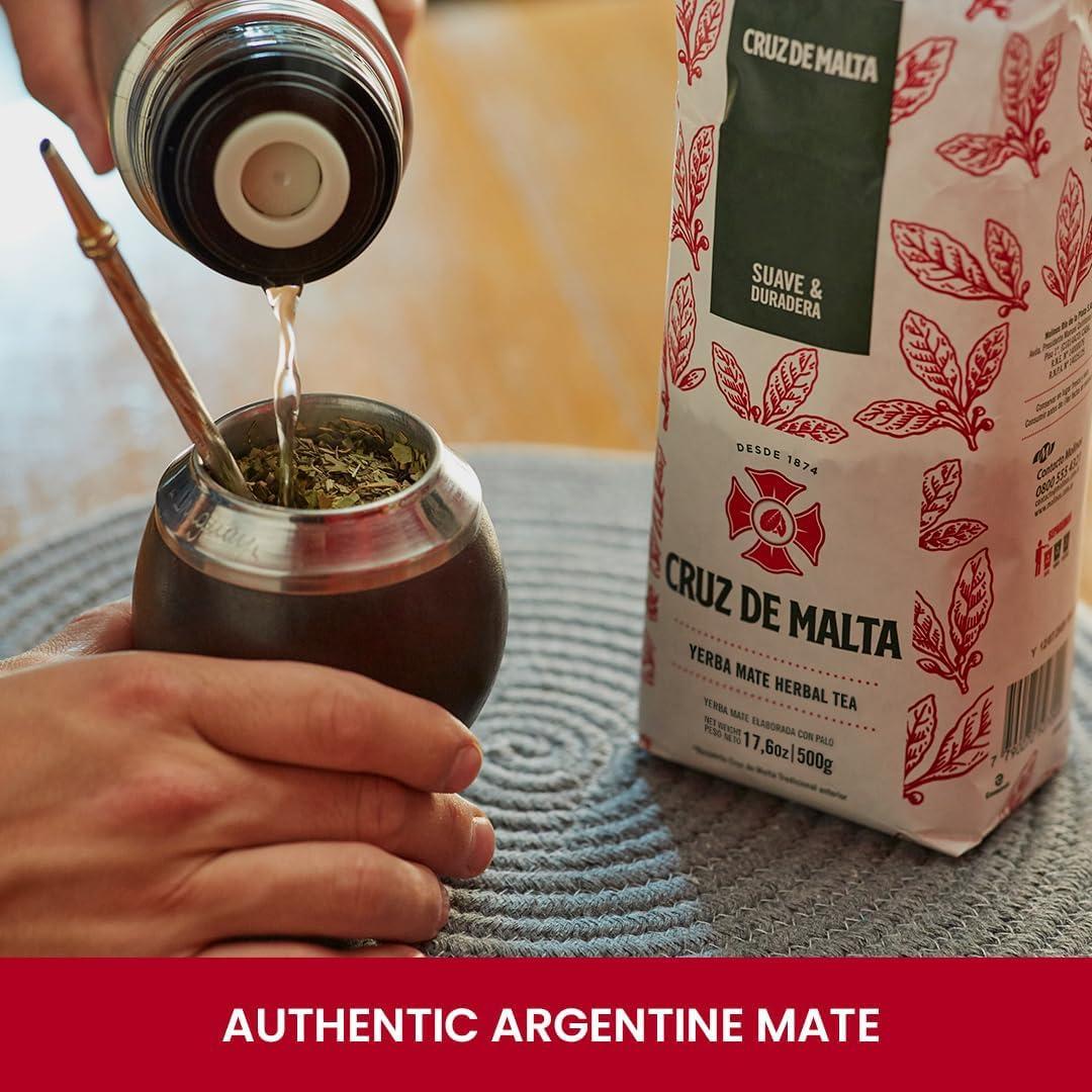 Yerba Mate Cruz de Malta 500g Hoja Suelta Sabor Suave Sin Gluten