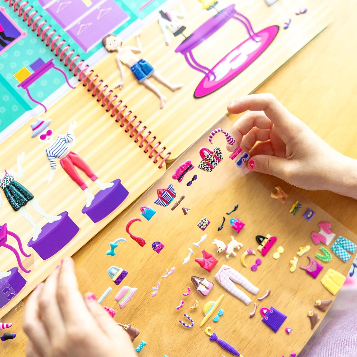 Libro de Stickers Puffy Melissa & Doug - Glamour 196 Stickers