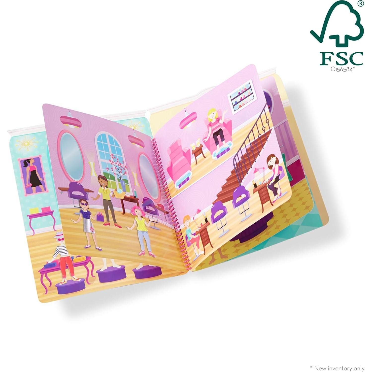 Libro de Stickers Puffy Melissa & Doug - Glamour 196 Stickers