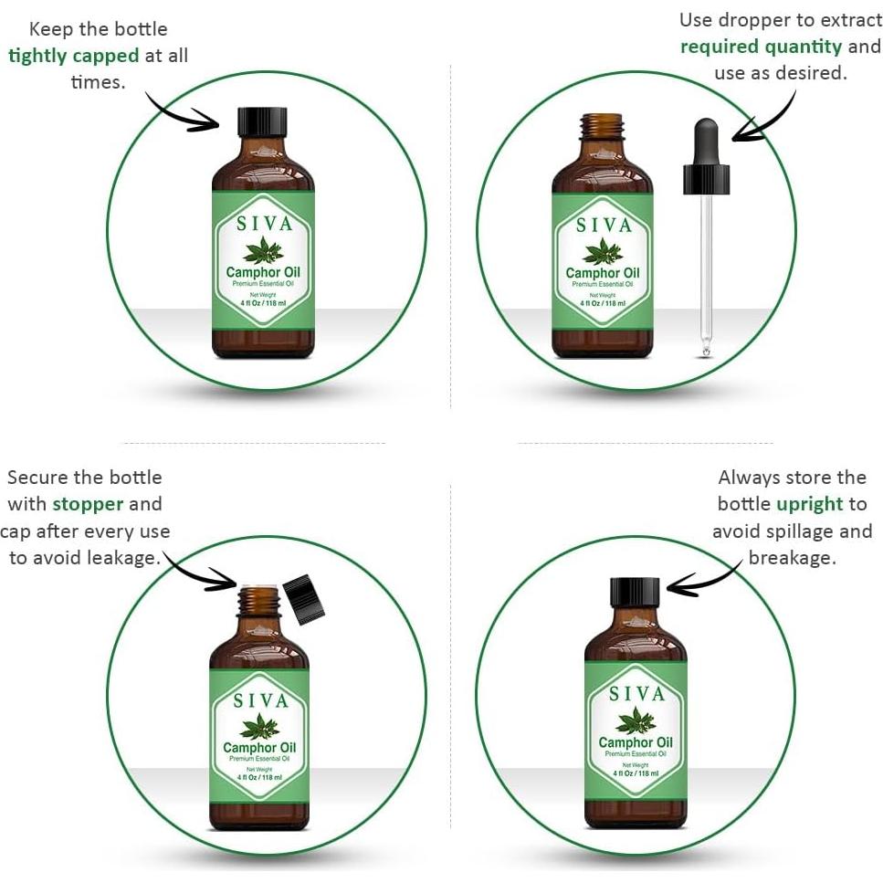 Aceite Esencial de Alcanfor SIVA 118 ml - Aromaterapia y Cuidado de la Piel