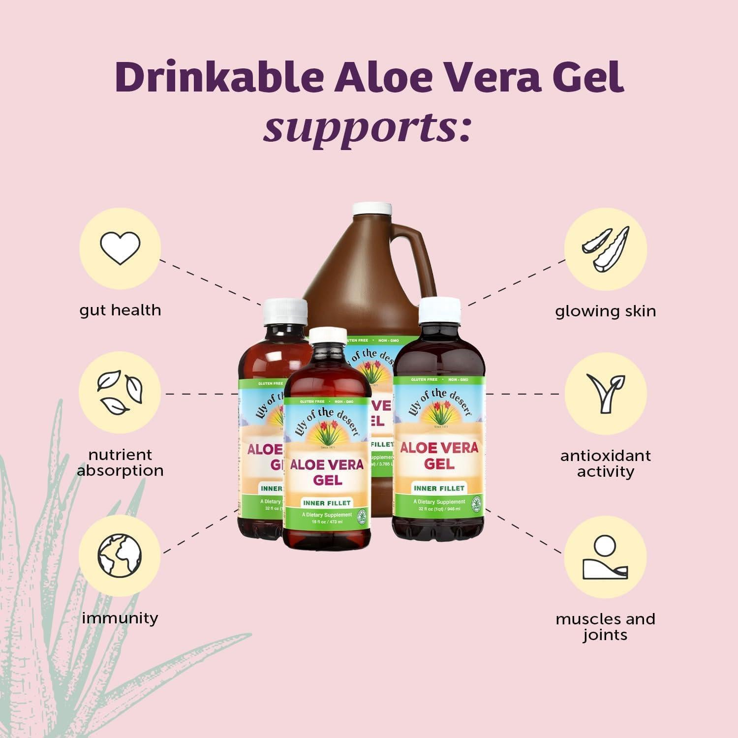 Jugo de Aloe Vera Orgánico Lily Of The Desert 946 ml x2 - Salud Digestiva
