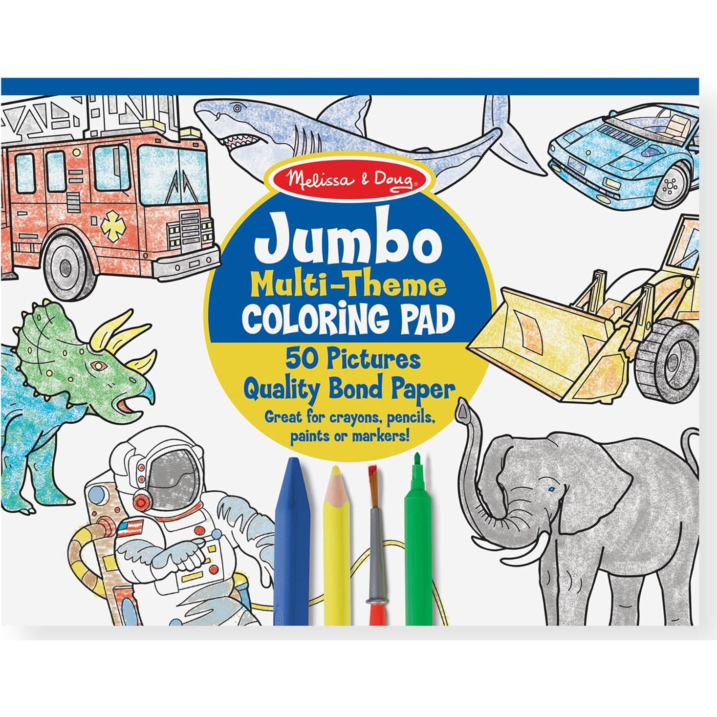 Cuadernos para Colorear Jumbo Melissa & Doug 3-Pack - Animales y Más