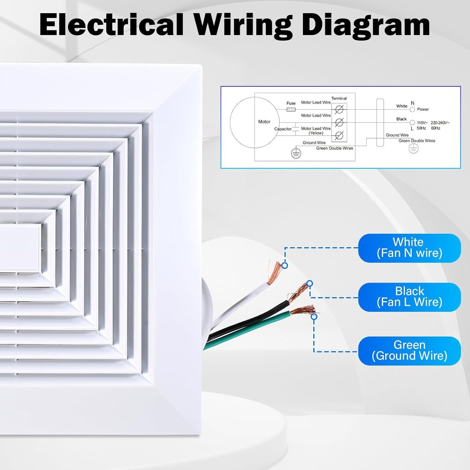 Ventilador de Baño FEITON 110 CFM Silencioso 30W 110V