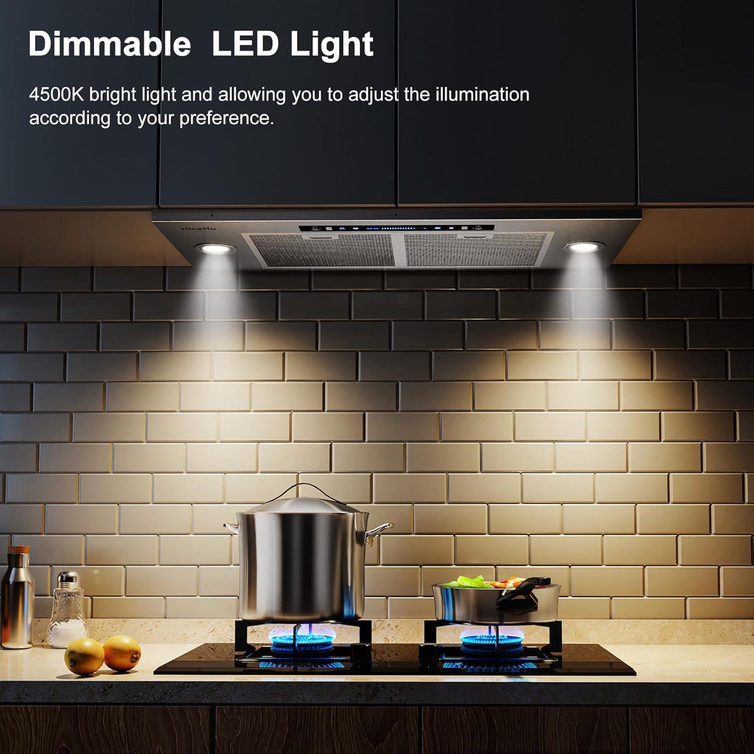 Campana Extractora HisoHu 30" Inoxidable 900 CFM Control Táctil