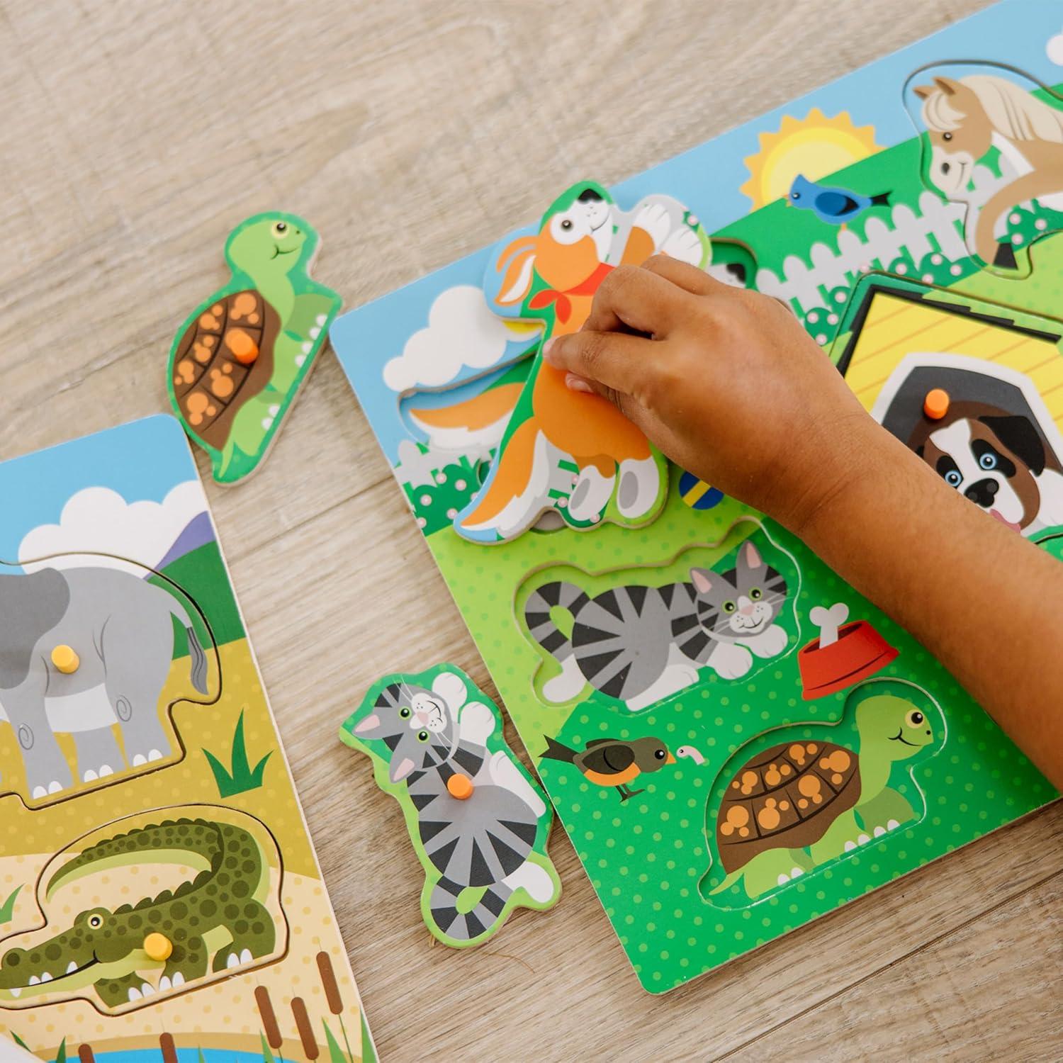 Rompecabezas de Clavos de Madera Melissa & Doug 4-Pack