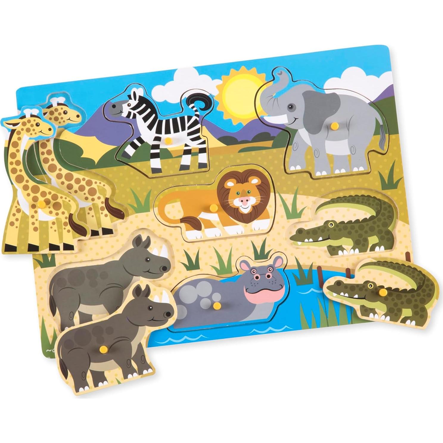 Rompecabezas de Clavos de Madera Melissa & Doug 4-Pack