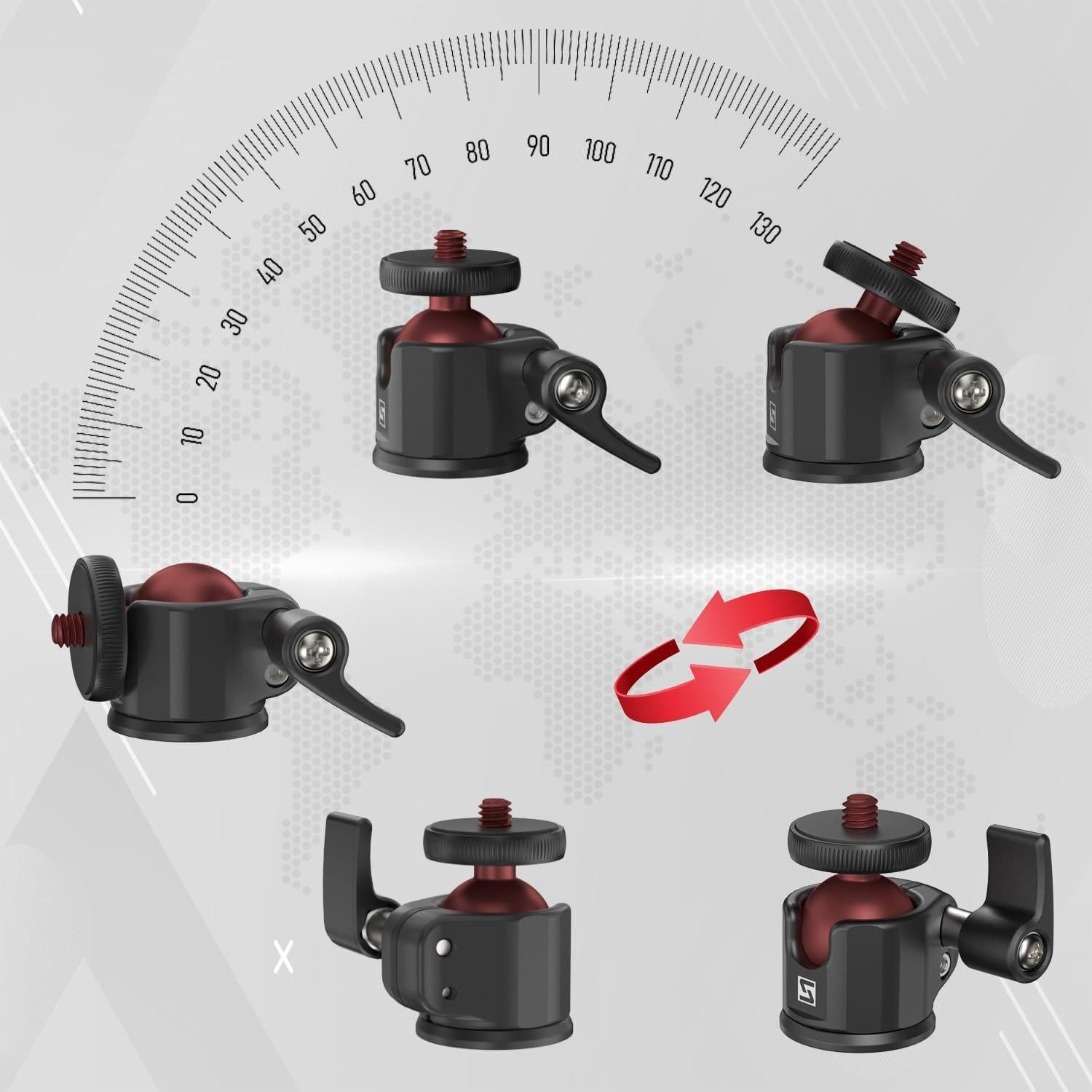 Cabezal de bola mini SIOTI ultra mini 18mm 360° rotación