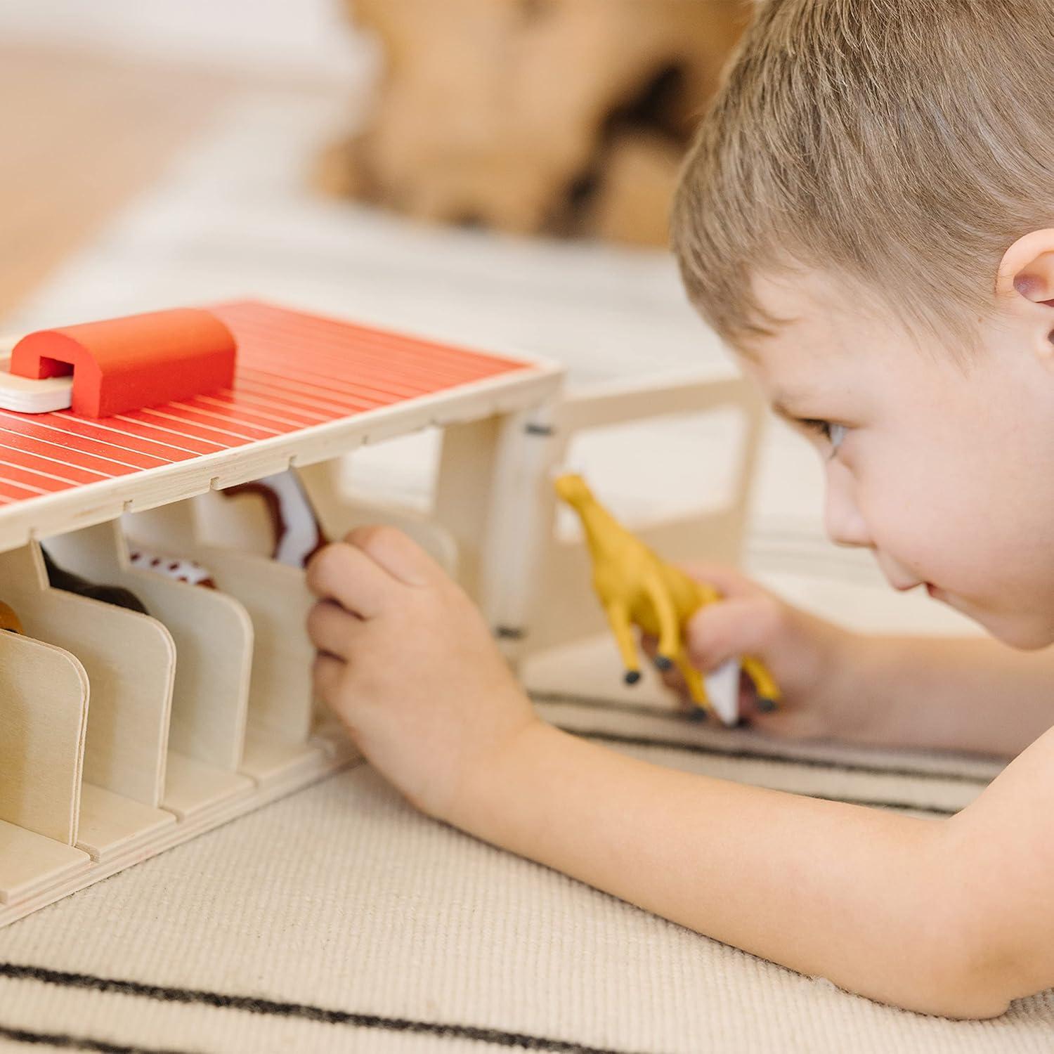 Juego de Establo de Caballos Melissa & Doug con 8 Juguetes