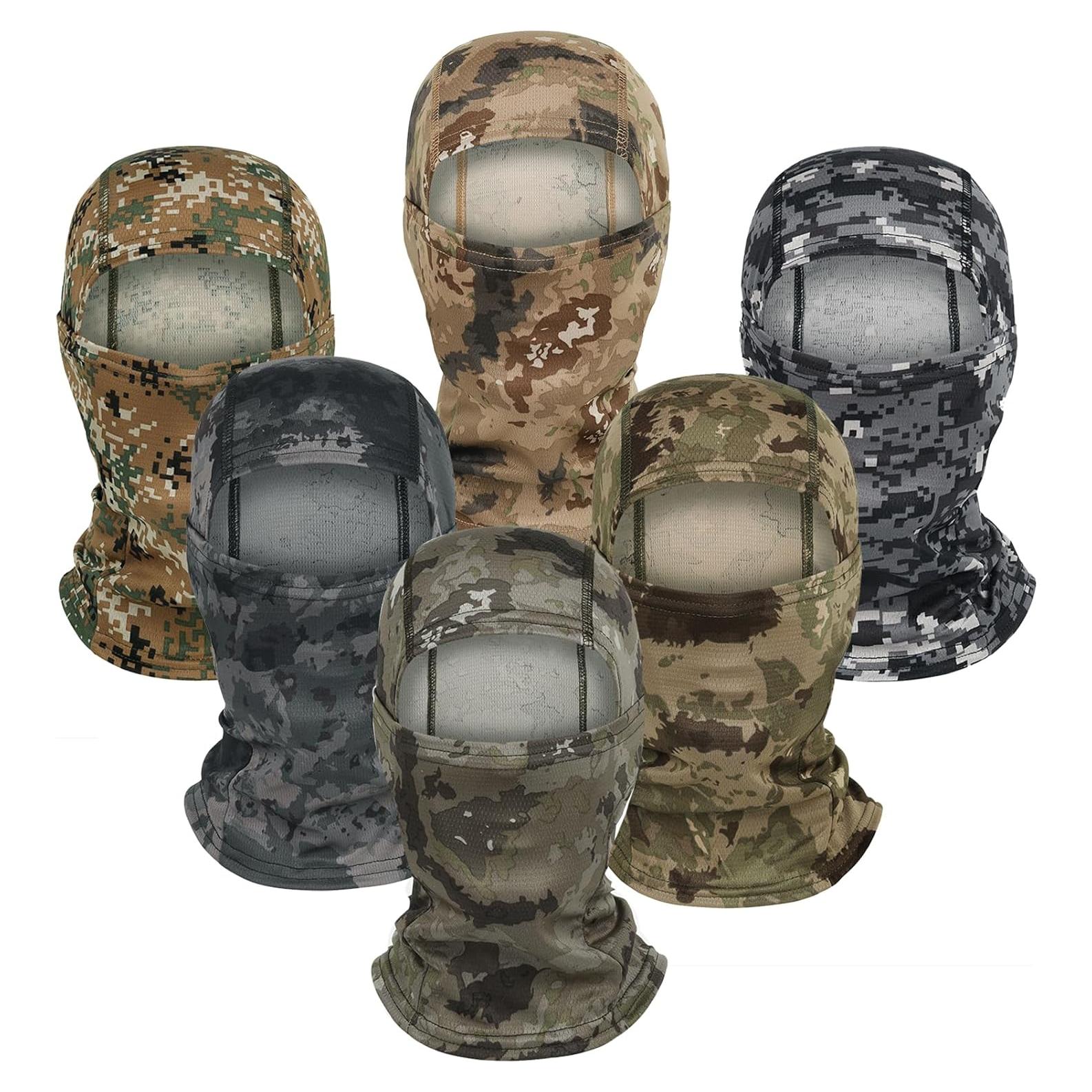 6PCS Máscaras Balaclava Camo Unisex para Esquí y Motocicleta