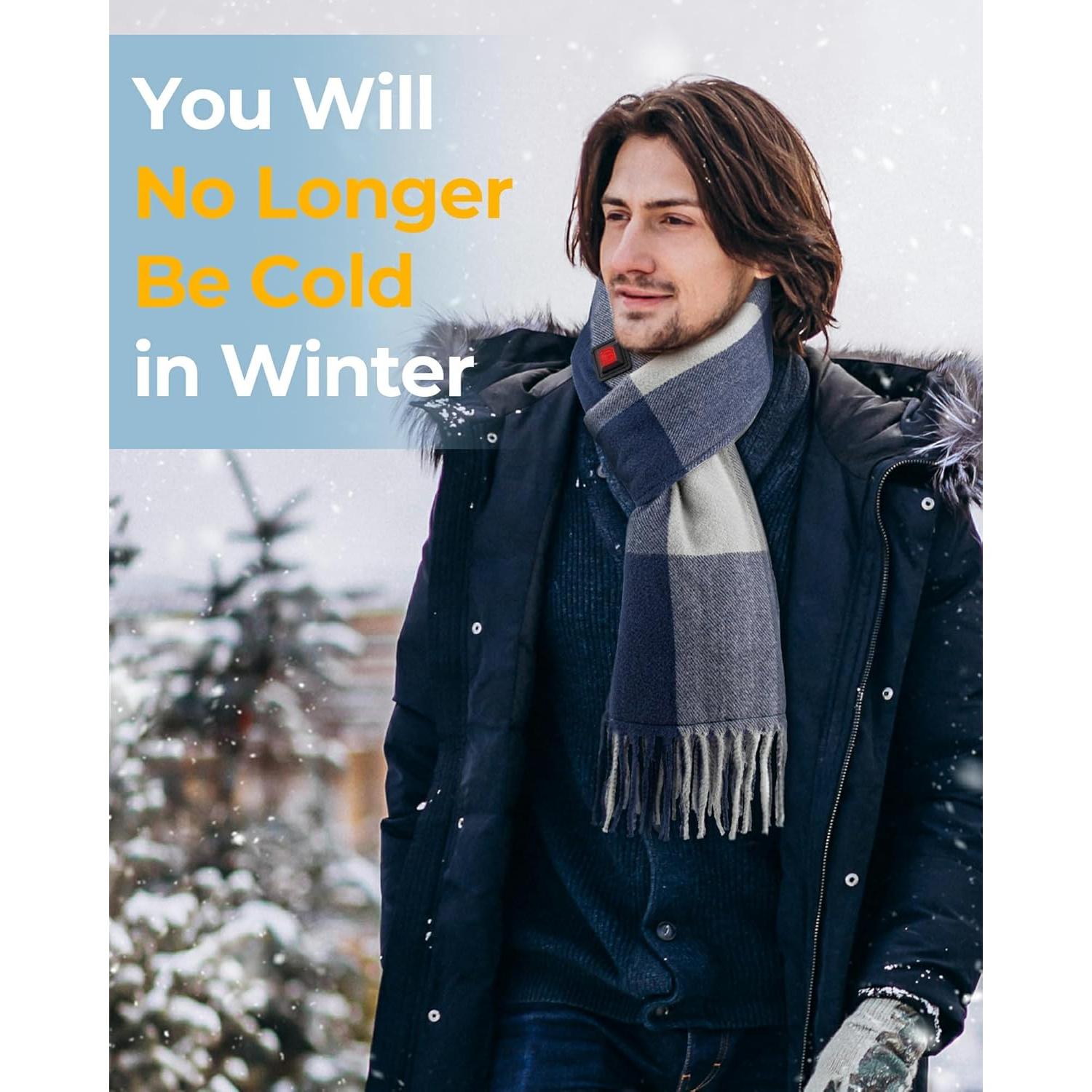 Bufanda Calentada Grafeno 5000mAh Azul para Hombre y Mujer