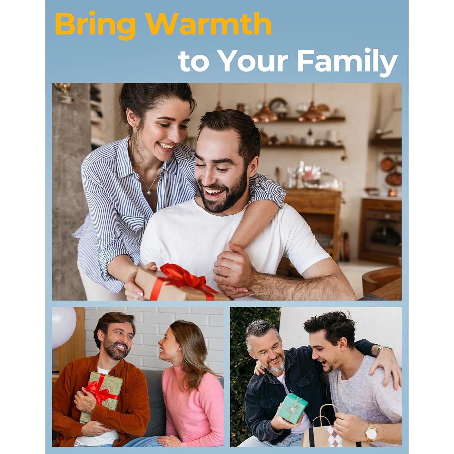 Bufanda Calentada Grafeno 5000mAh Azul para Hombre y Mujer