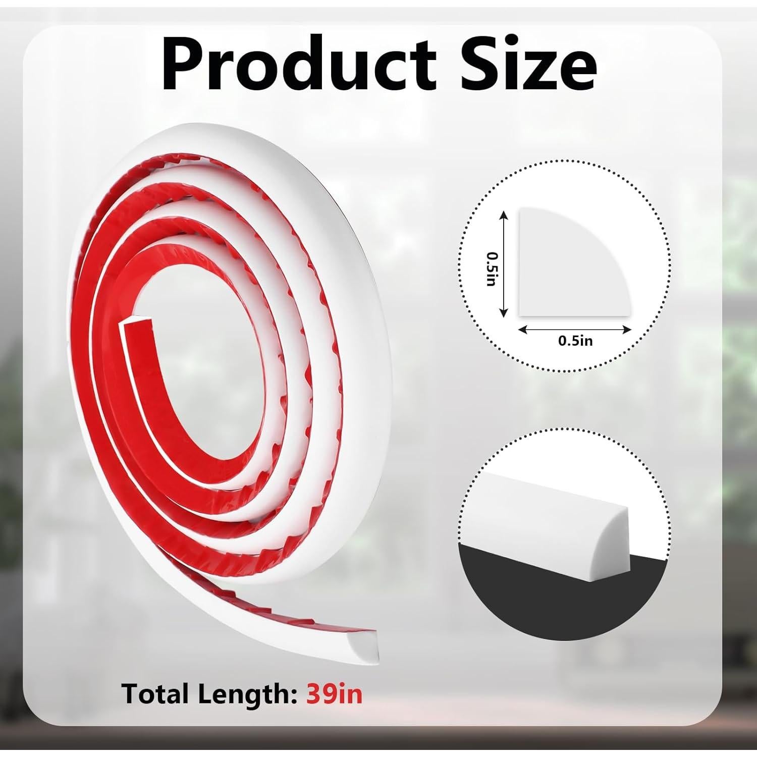 Moldura Flexible Autoadhesiva Zorfeter 99 cm Blanca