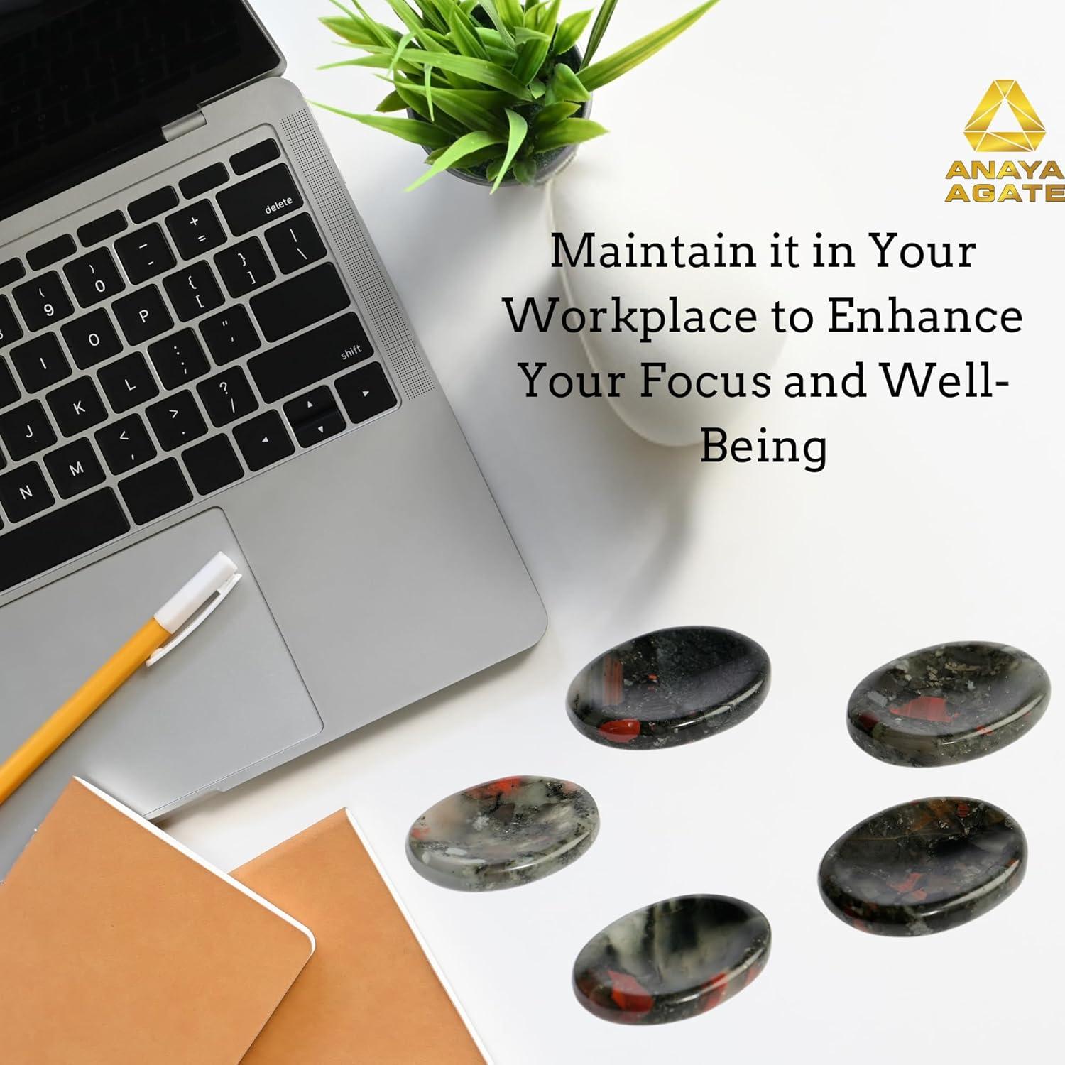 Piedra de Preocupación de Sangre Africana Anaya Agate - 3.5cm