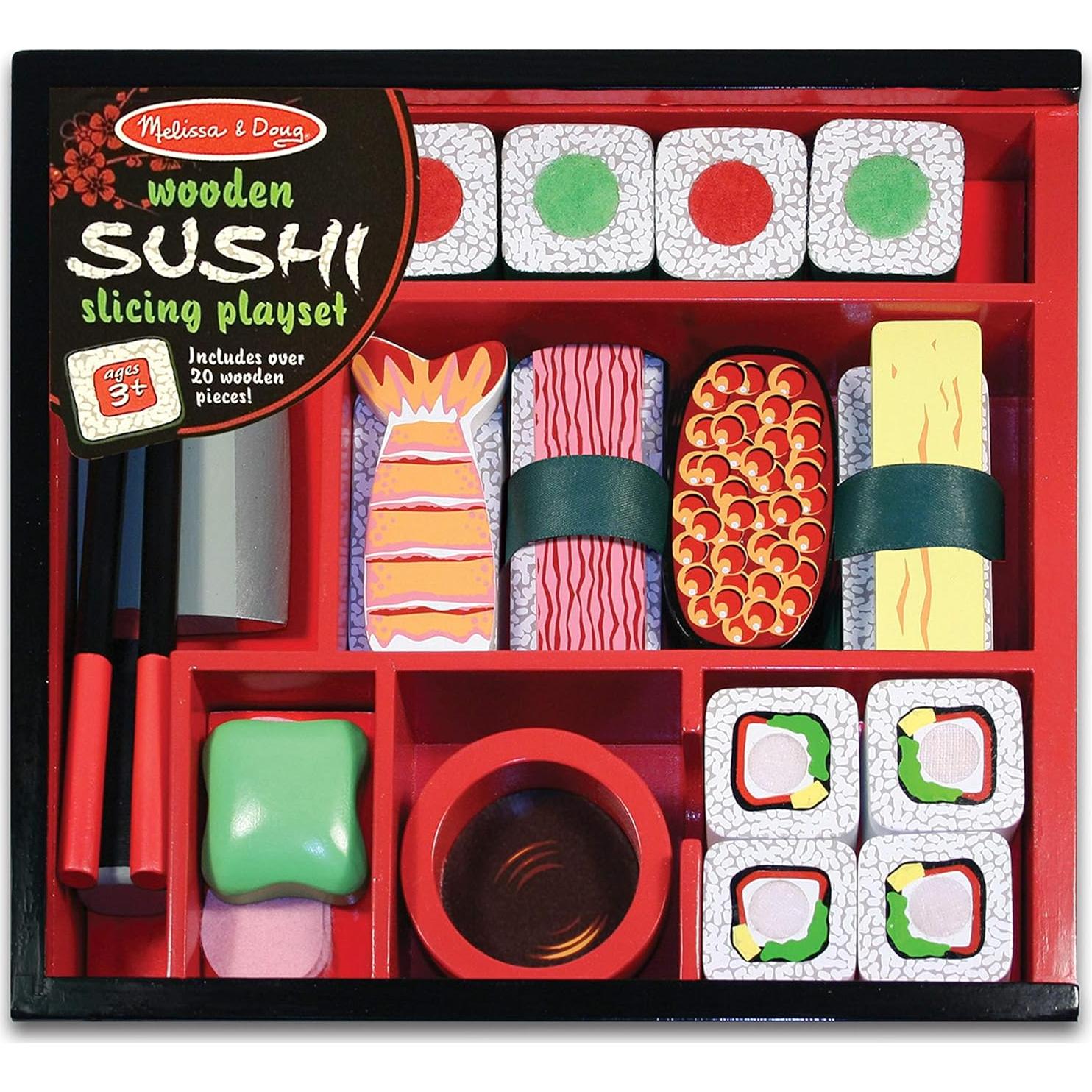 Juego de Sushi de Madera Melissa & Doug 24 Piezas para Niños