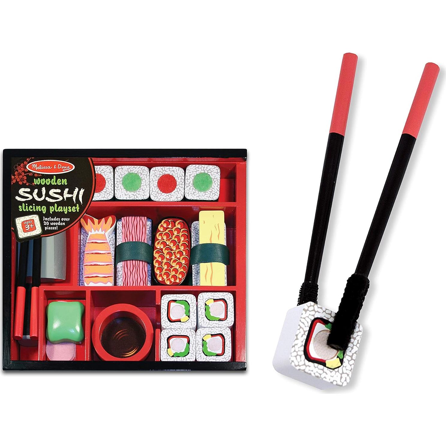 Juego de Sushi de Madera Melissa & Doug 24 Piezas para Niños