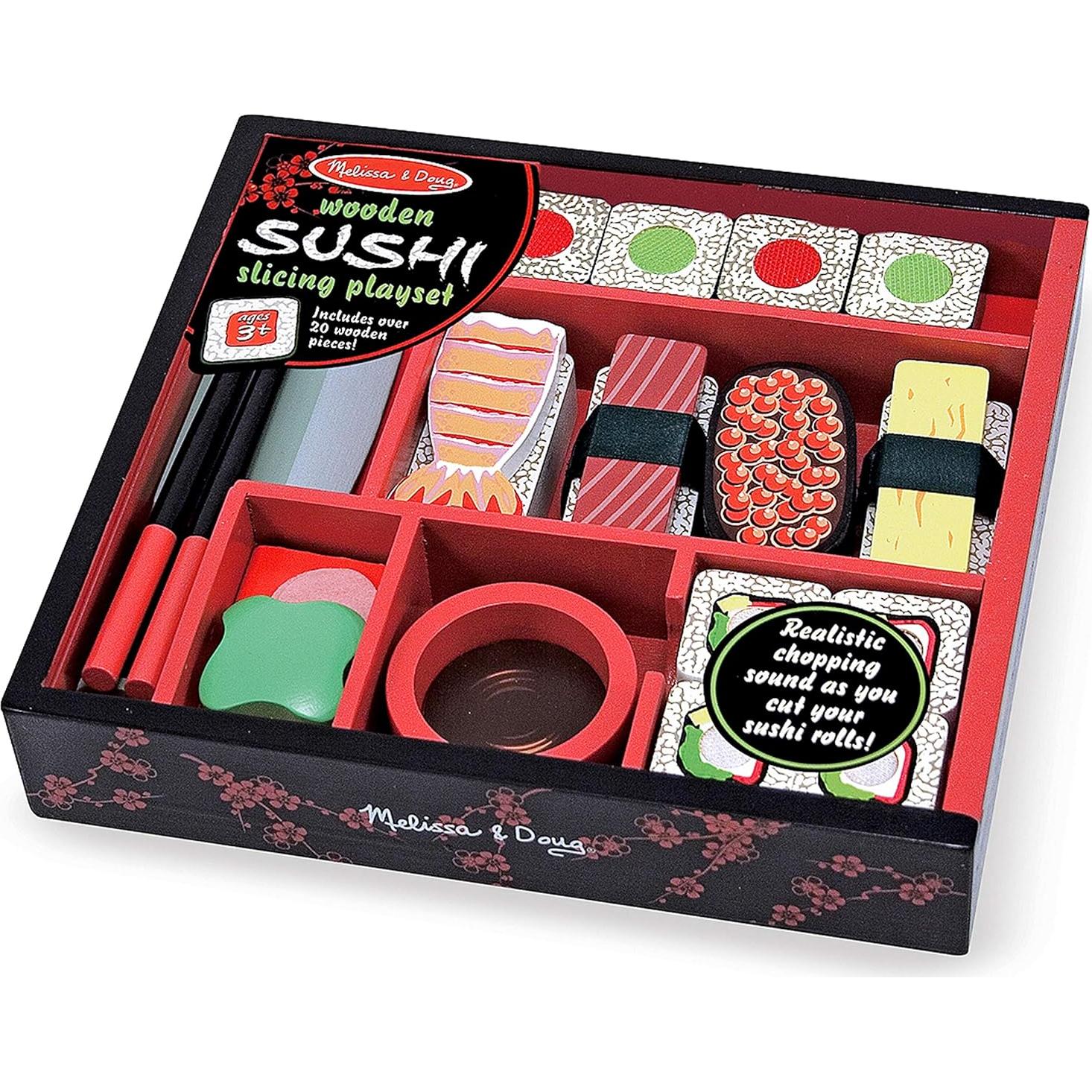 Juego de Sushi de Madera Melissa & Doug 24 Piezas para Niños