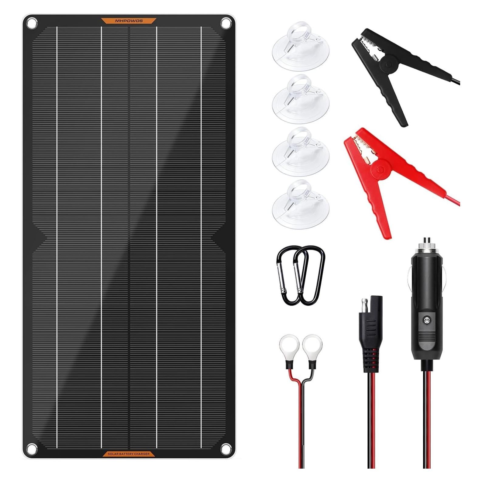Cargador Solar 10W MHPOWOS 12V Impermeable para Baterías